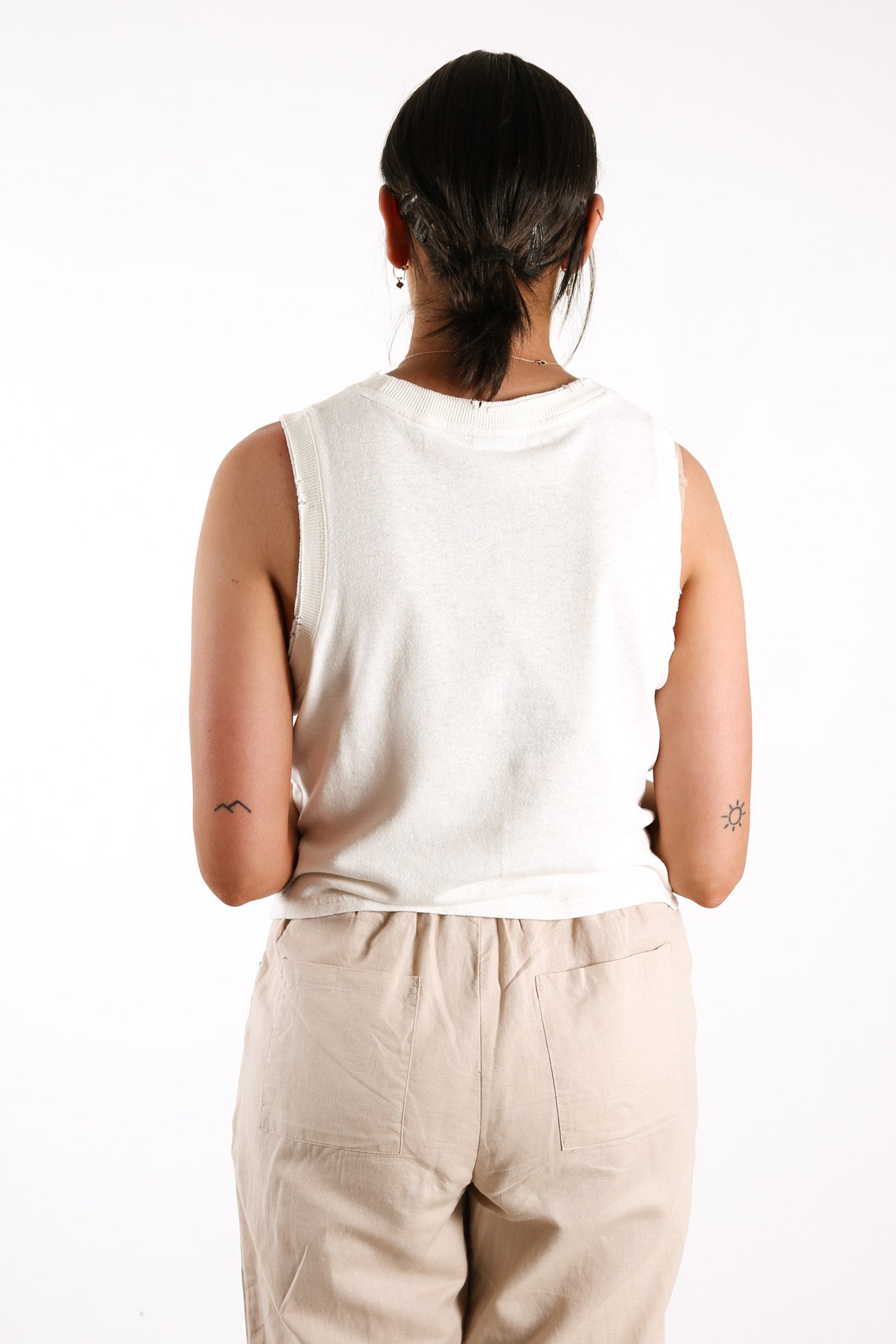 Polly Hemp Tank Off White