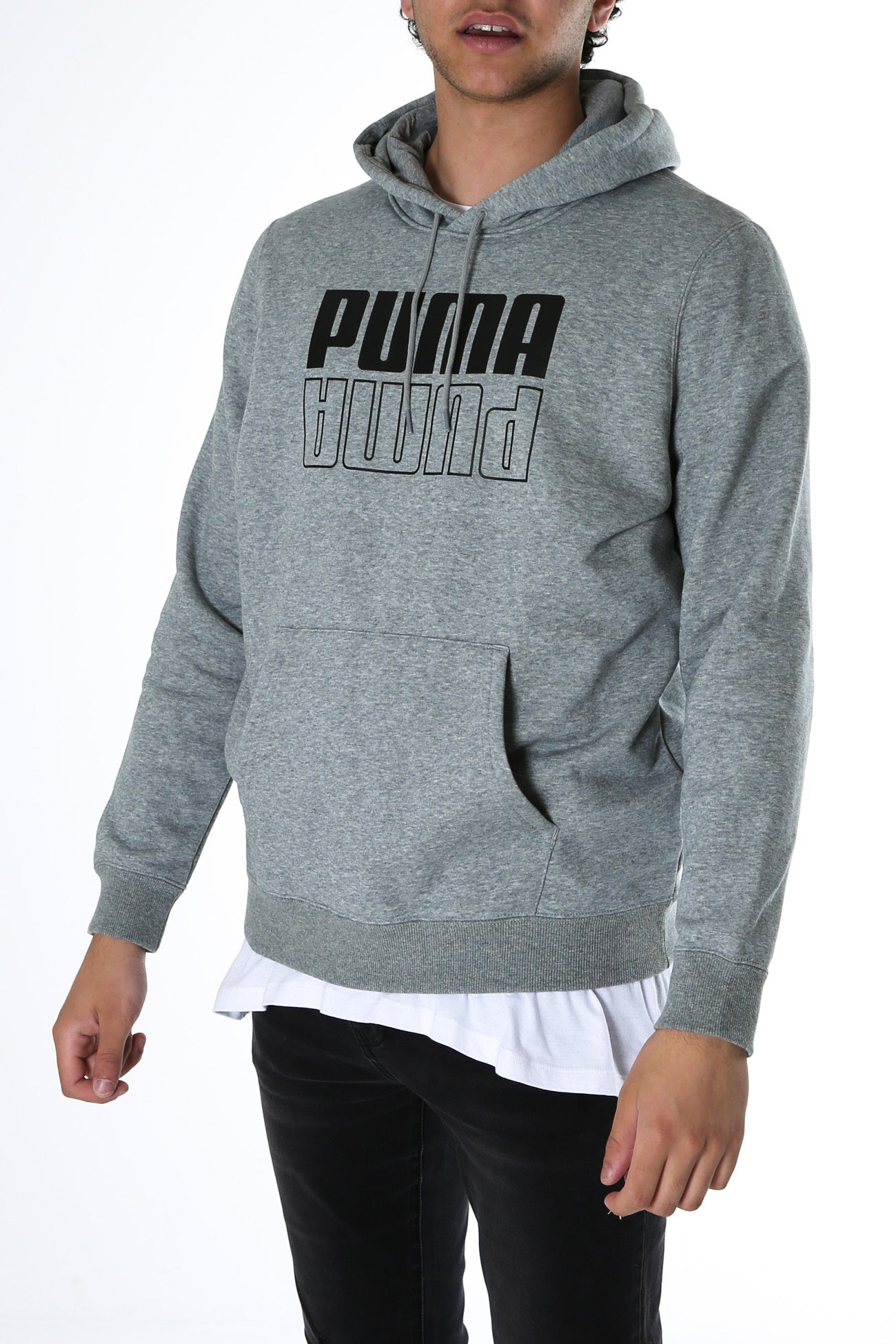Power Logo Hoodie Medium Gray Heather
