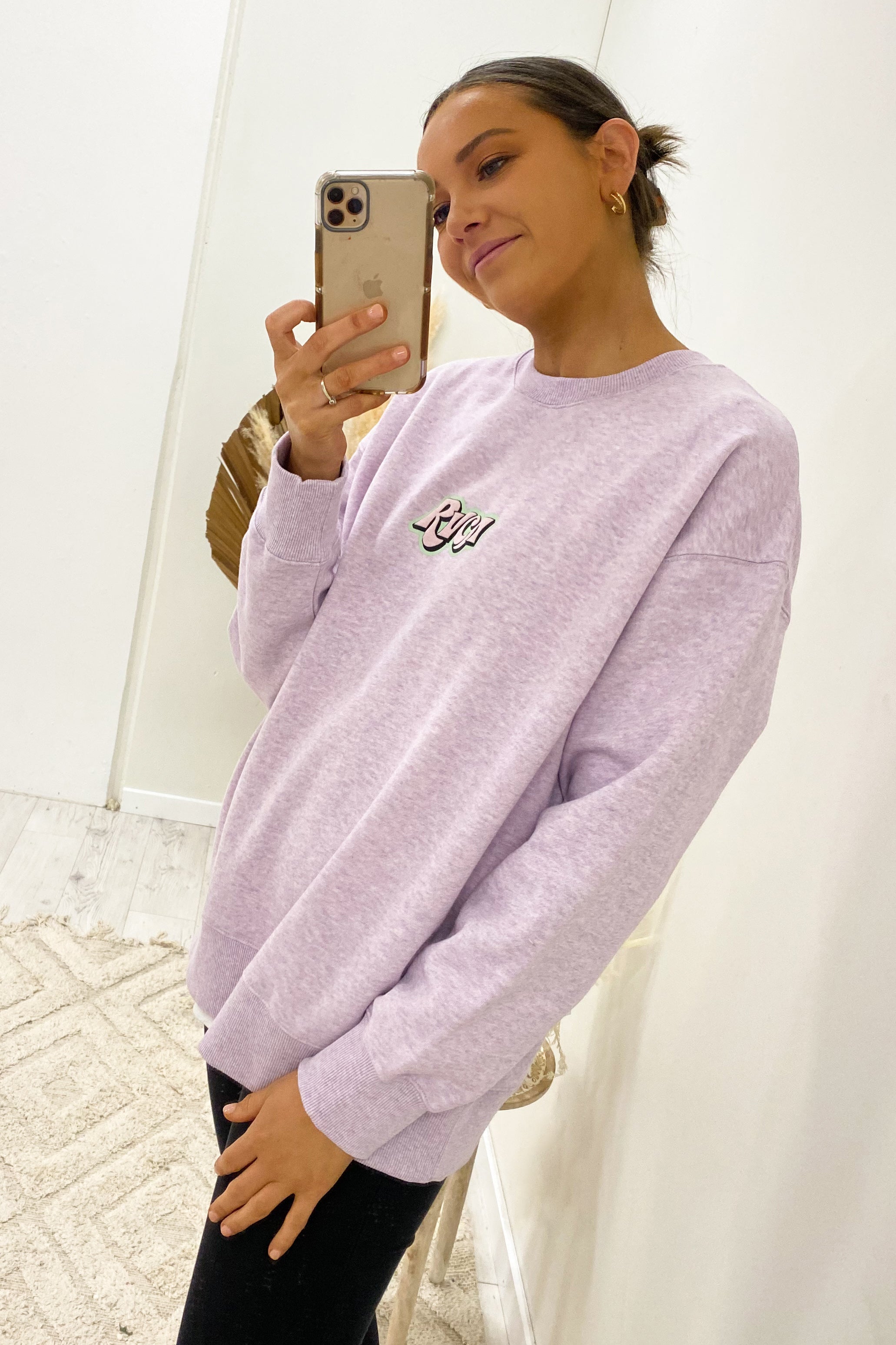 RVCA Puffed Crew Mulberry