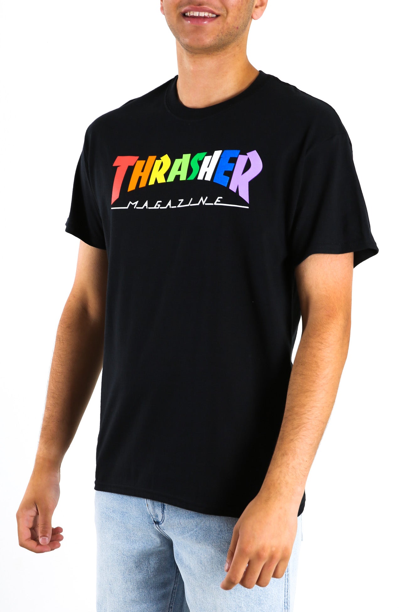 Rainbow Mag Tee Black
