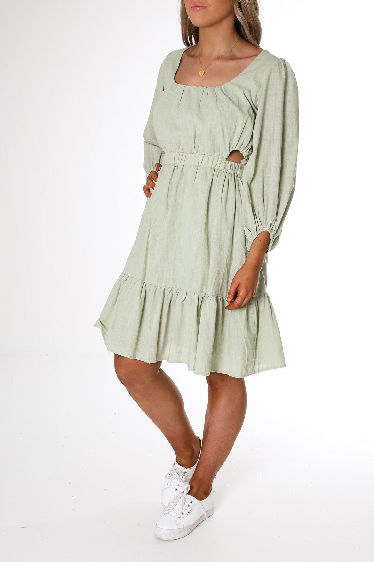 Raven Mini Dress Sage