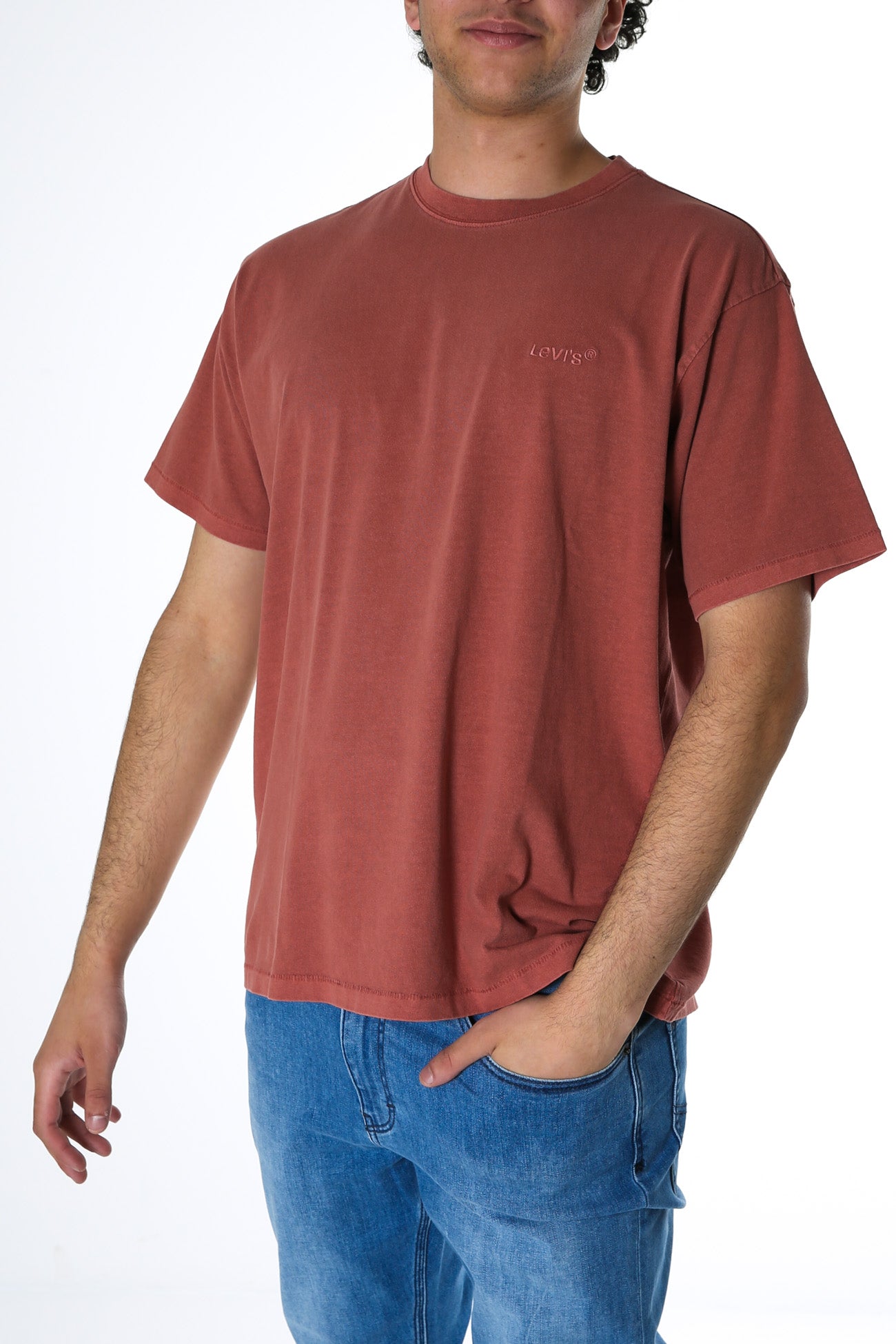 Red Tab Vintage T-Shirt Marsala