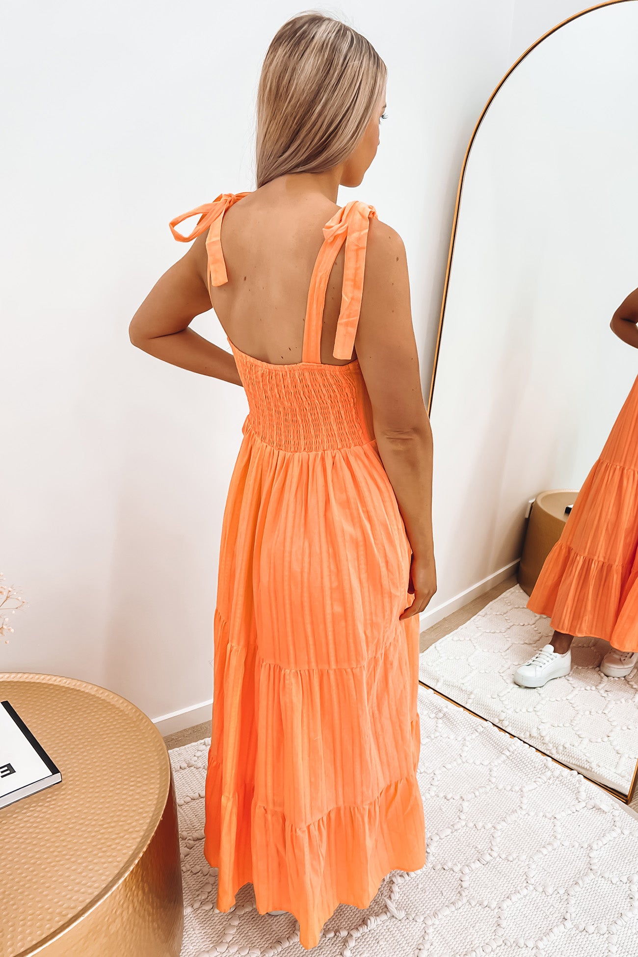 Rhett Midi Dress Orange