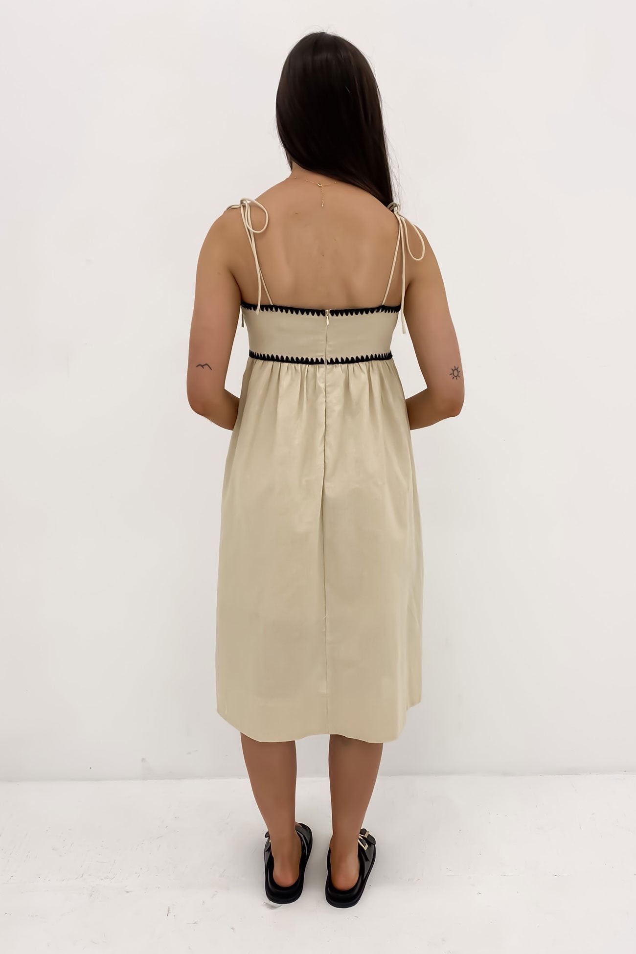 Rohan Midi Dress Beige