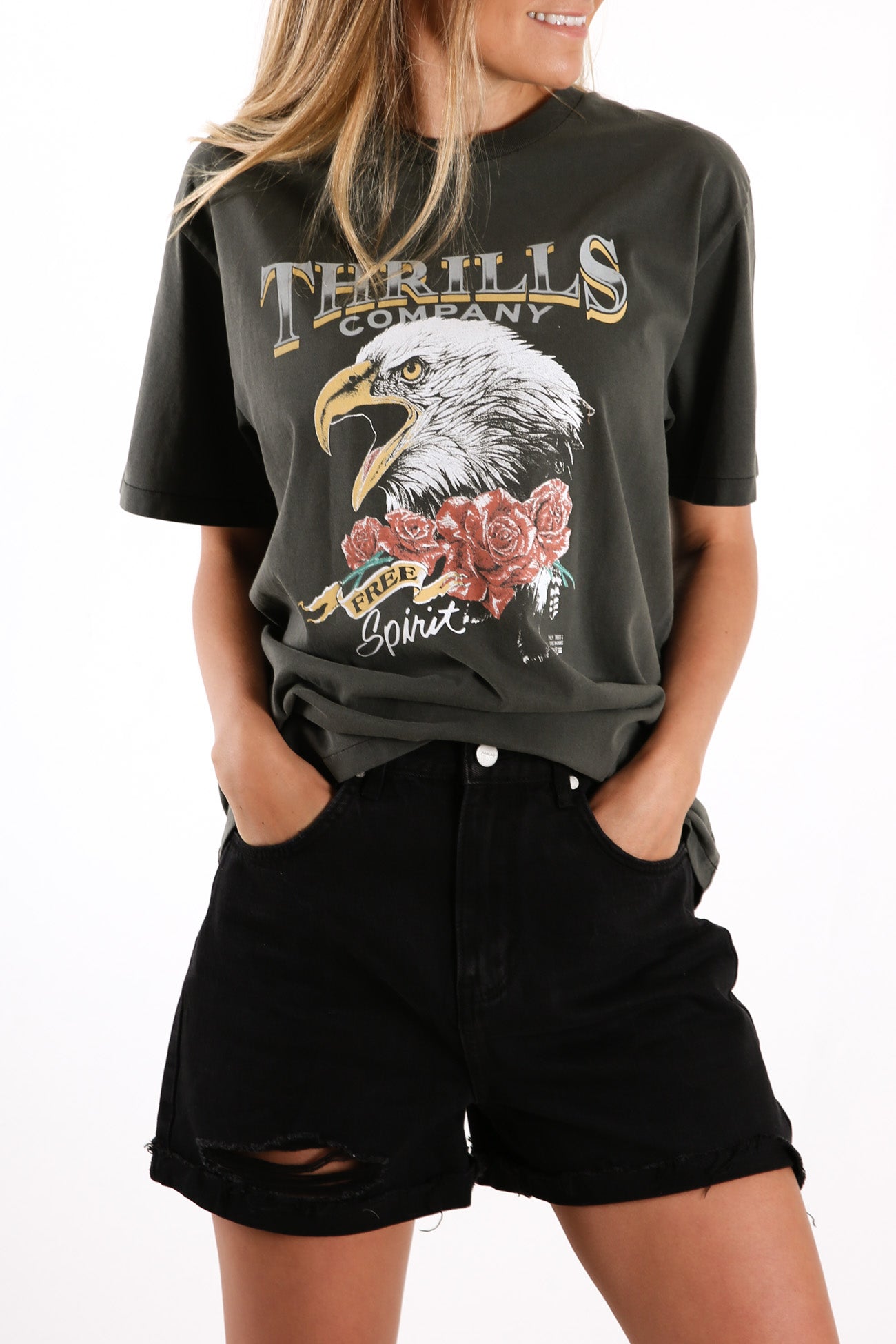 Rose Spirit Merch Tee Merch Black
