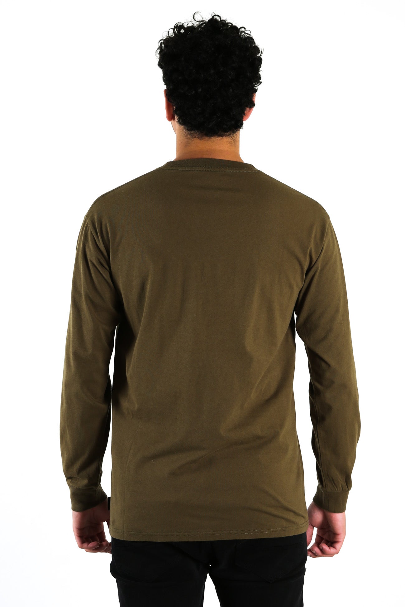 Short Cut Long Sleeve Tee Gun Green