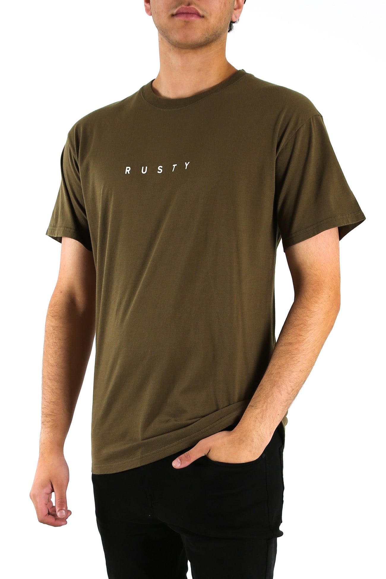 Short Cut Short Sleeve Tee Gun Green