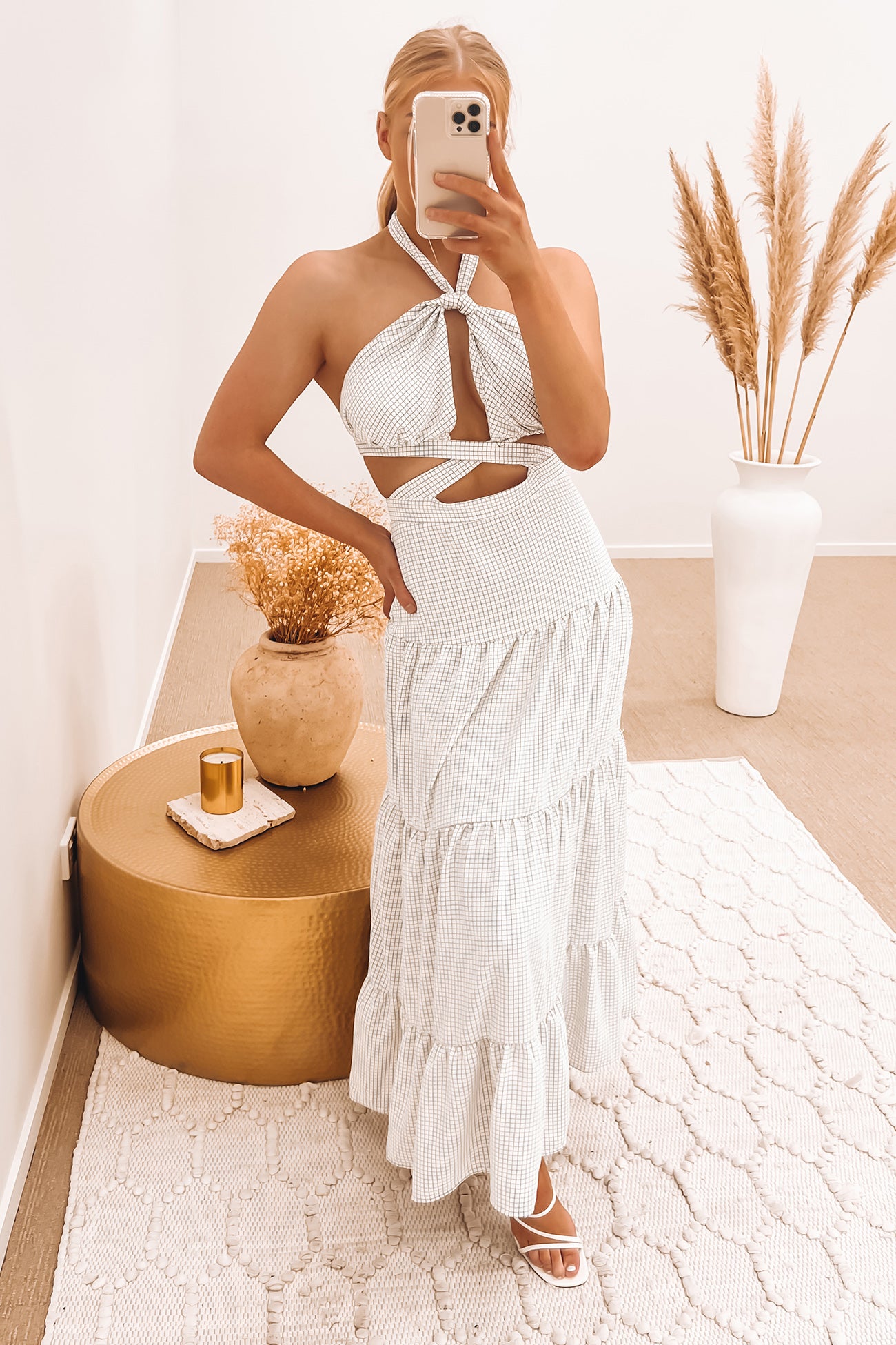 Sabine Midi Dress White