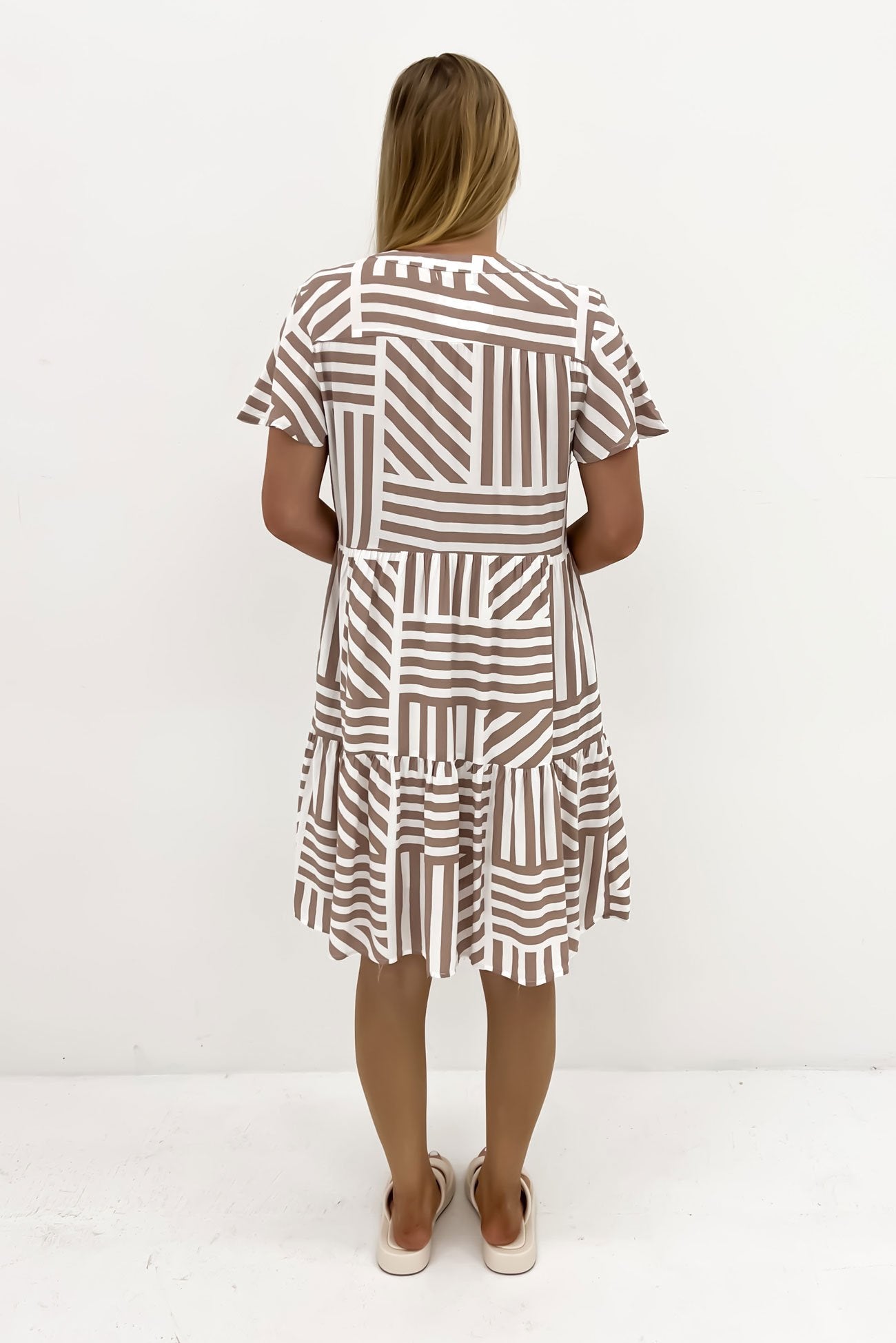 Sara Mini Dress Ziggy Taupe