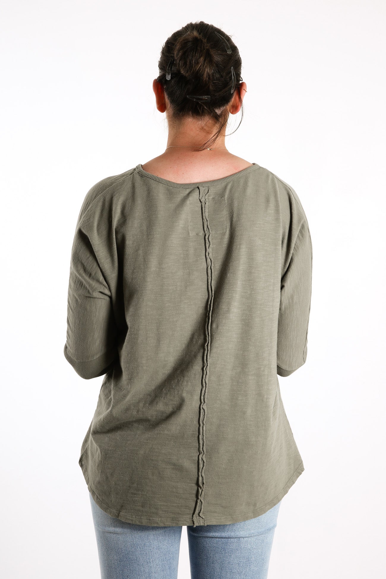 Sara Long Sleeve Top Khaki
