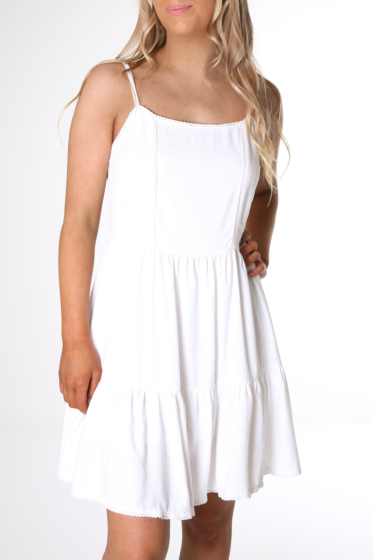 Savanna Washed Dress White