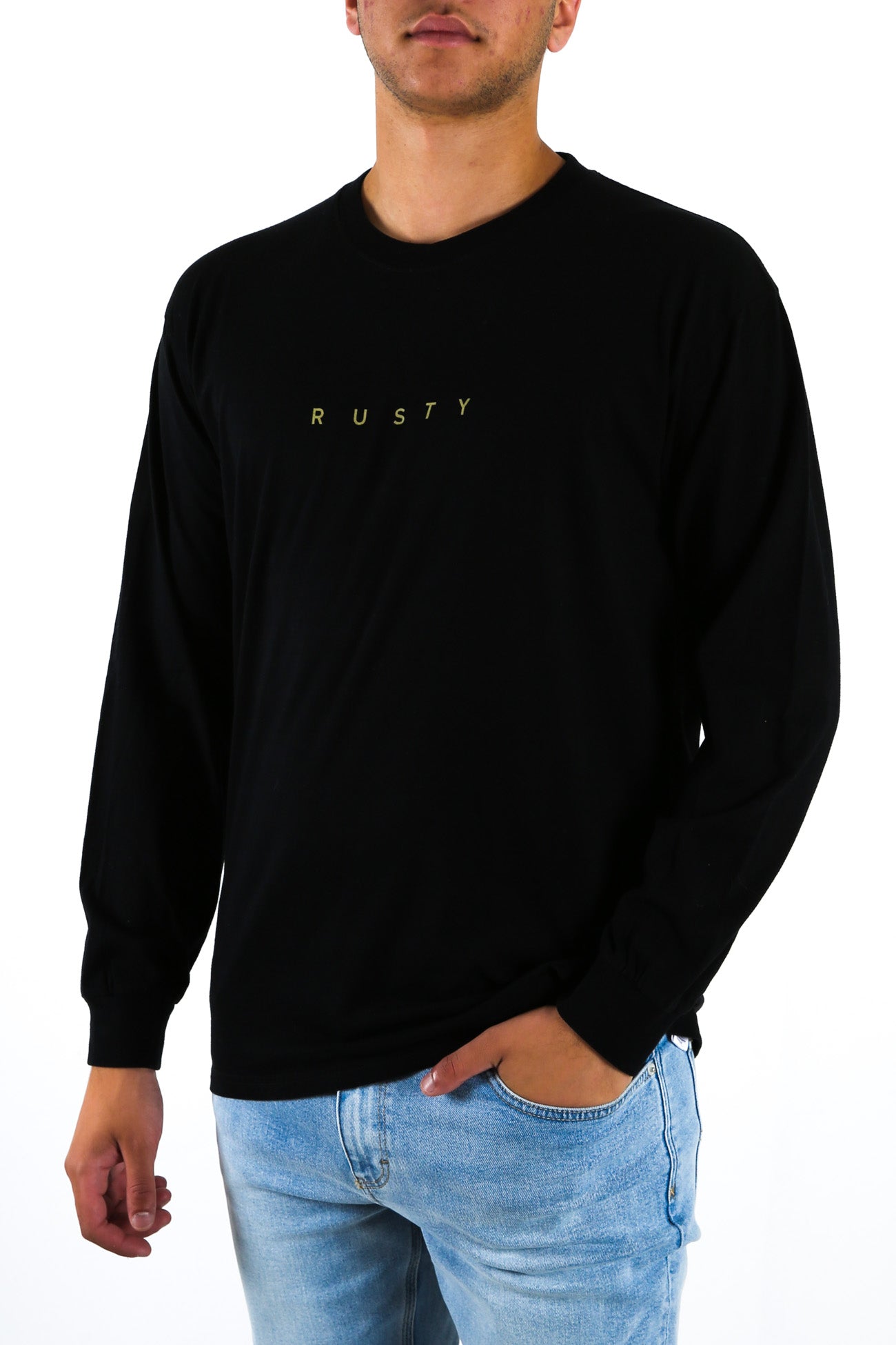 Short Cut Long Sleeve Tee Black