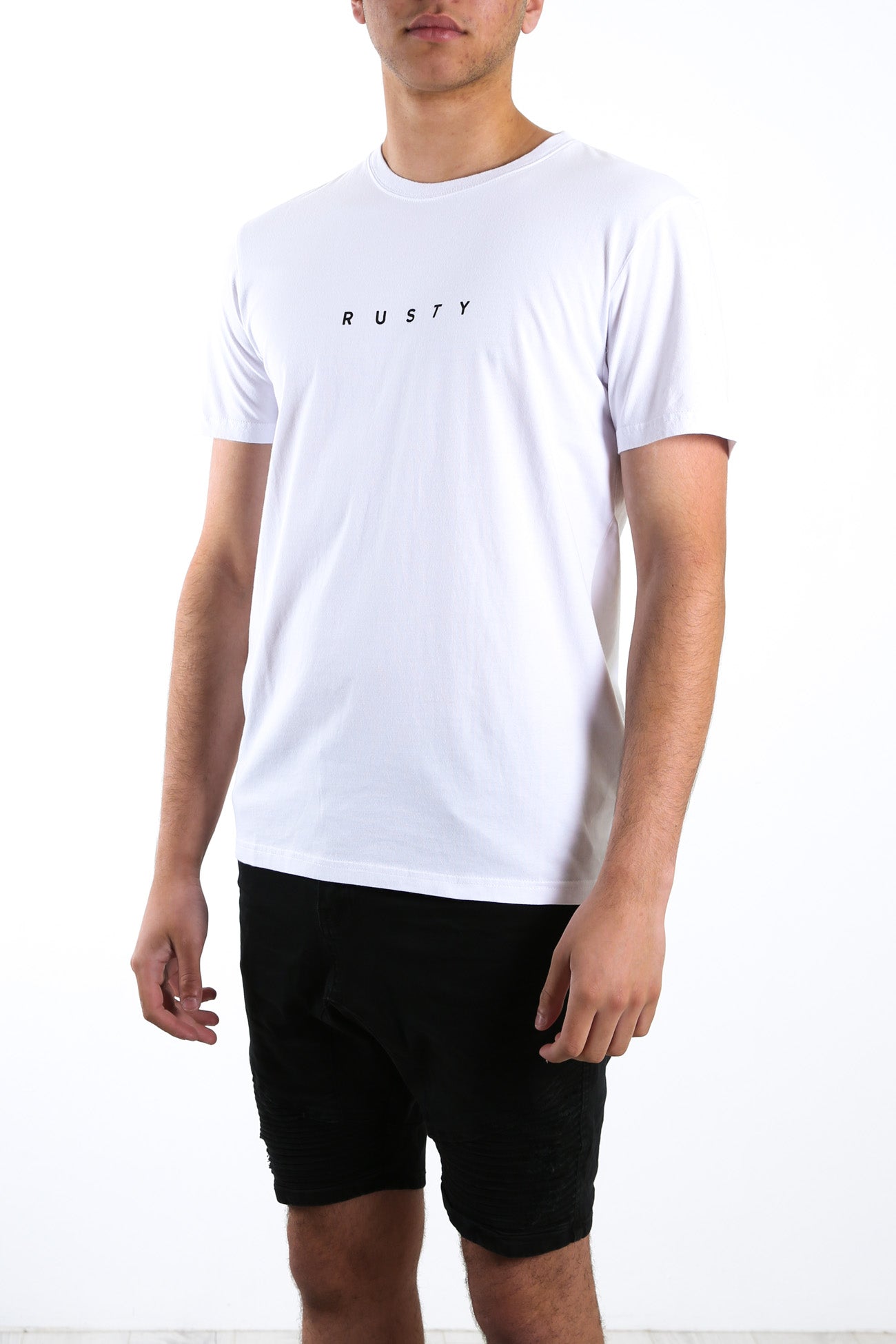 Short Cut Short Sleeve Tee White