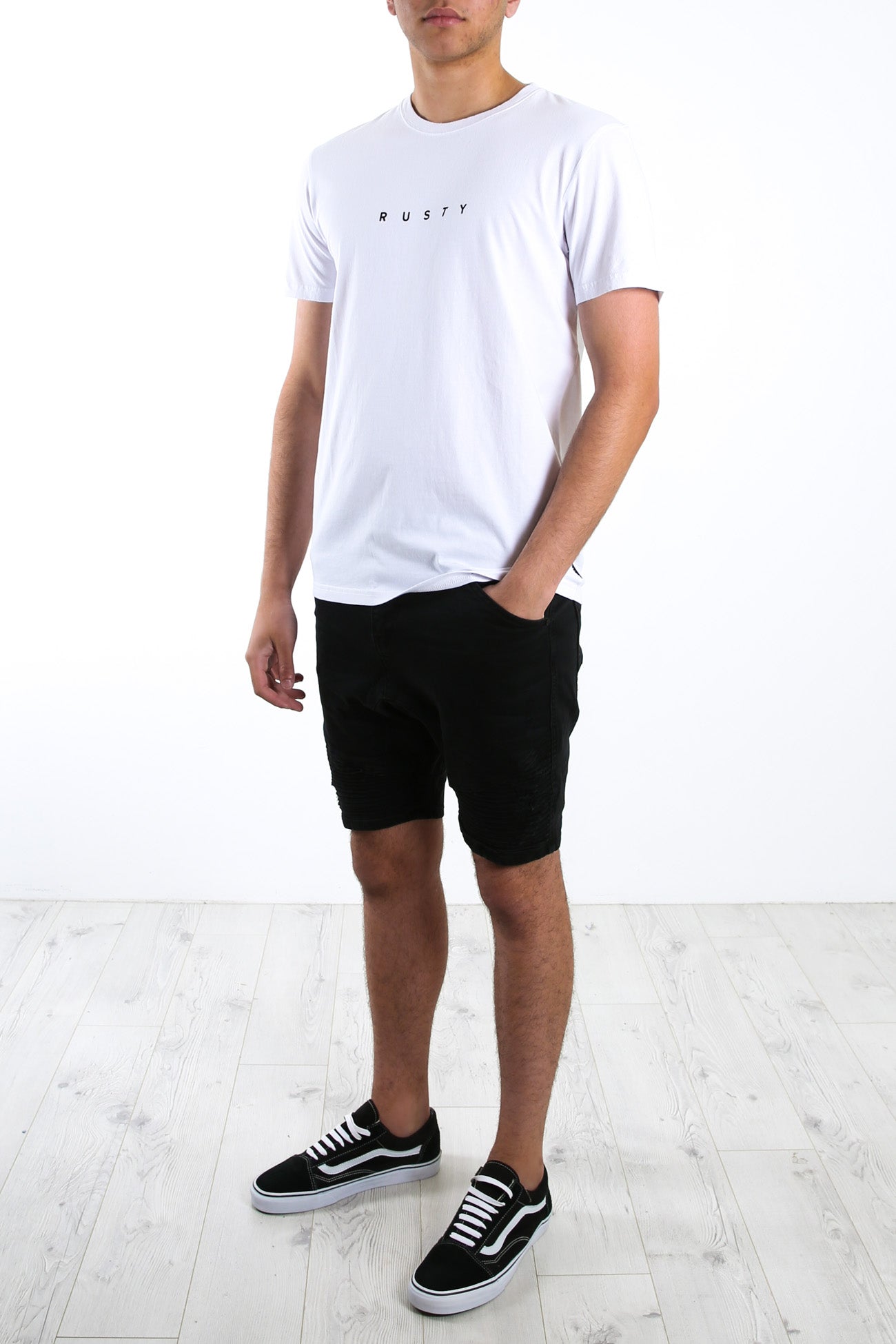 Short Cut Short Sleeve Tee White