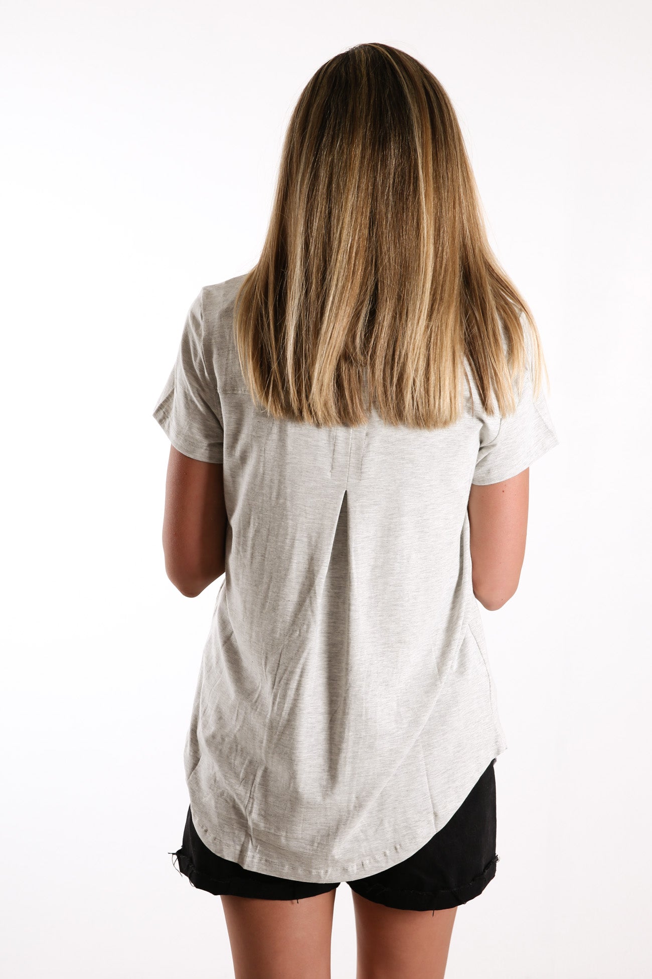 Sierra Luxe Tee Grey Marle