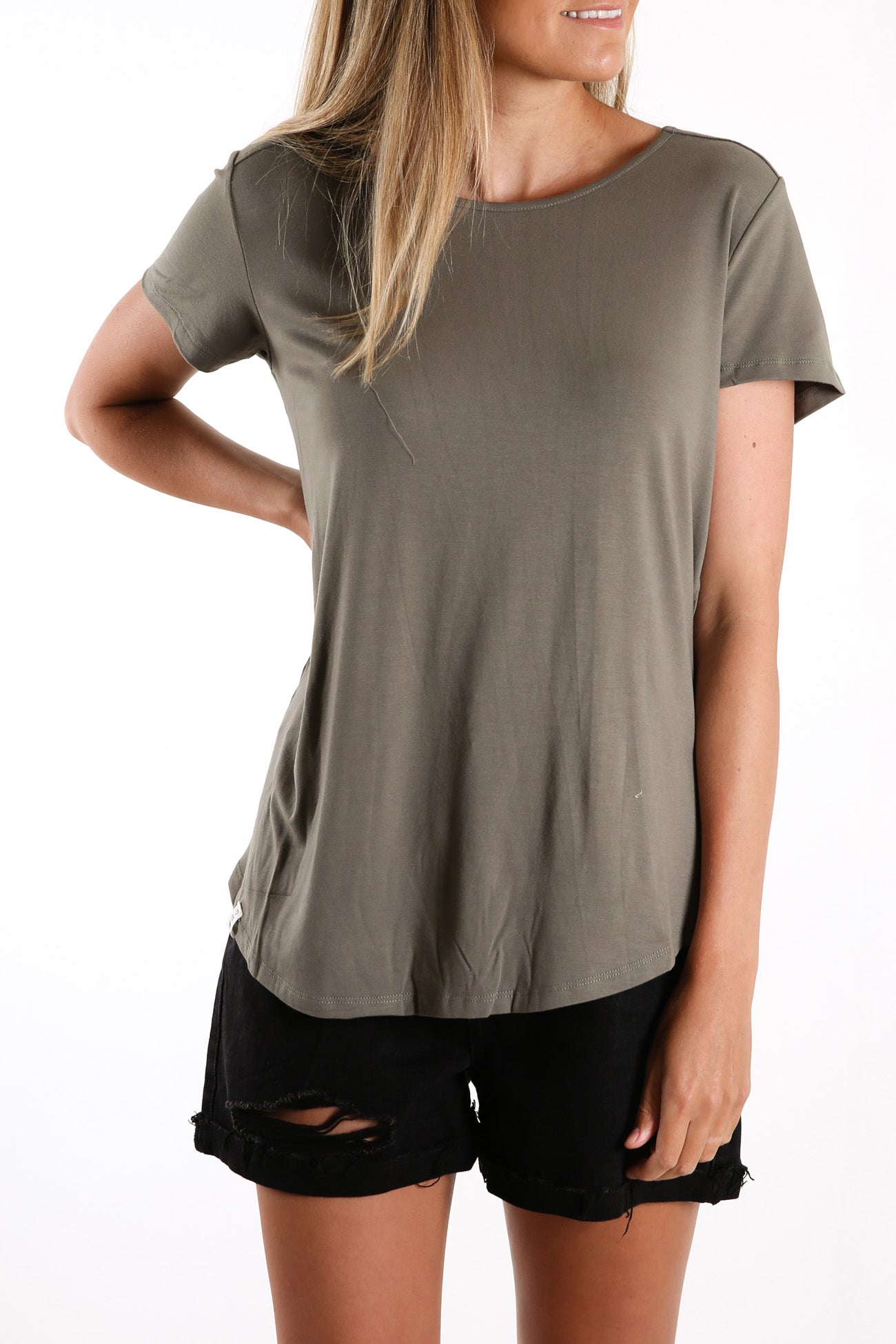 Sierra Luxe Tee Khaki