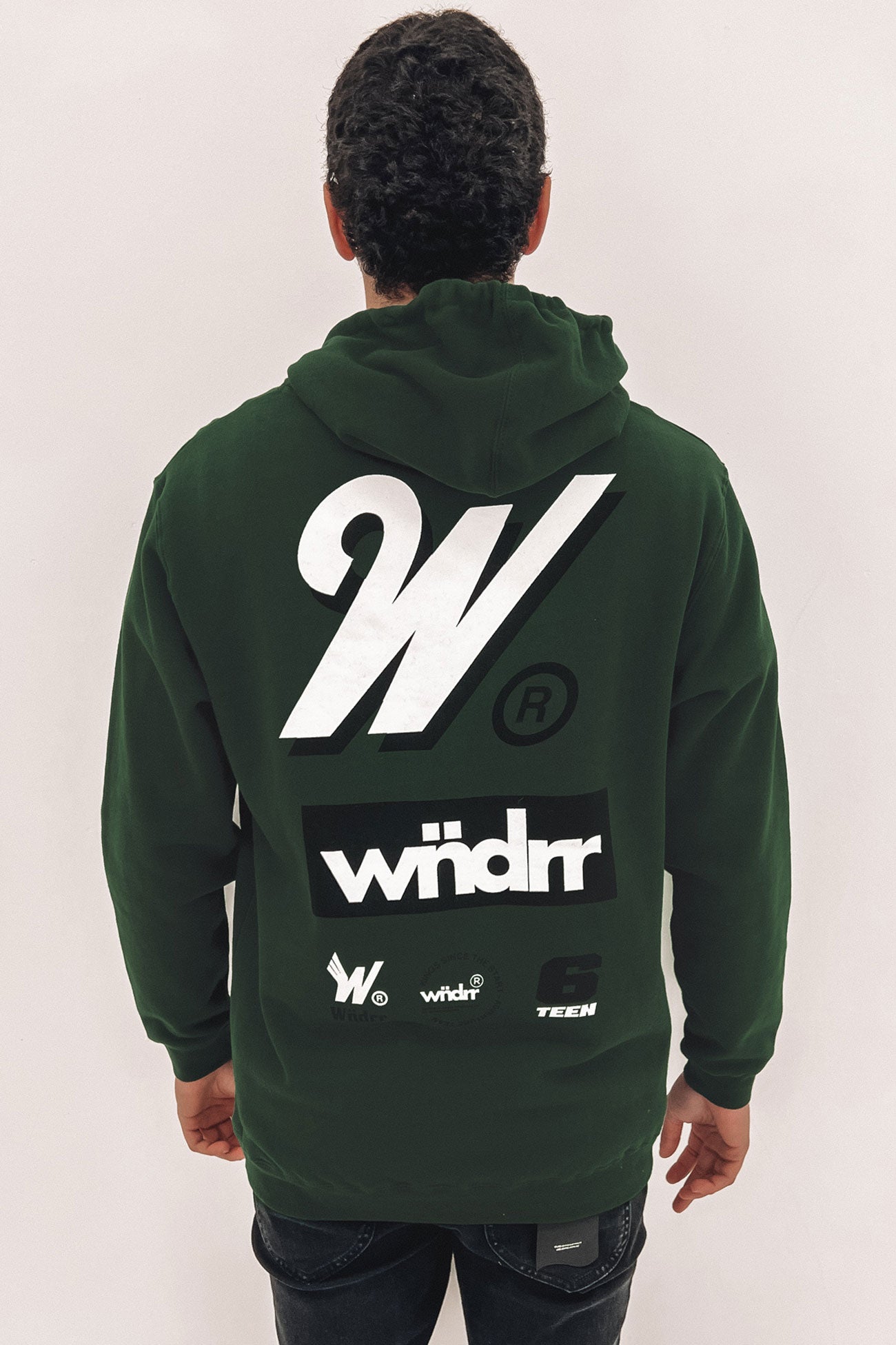 Slender Hood Sweat Forest Green