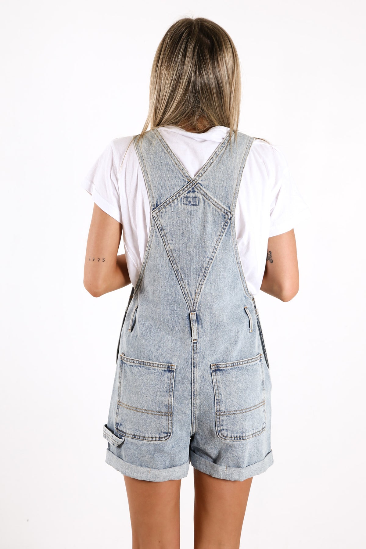 Sloucher Denim Overall Tradie Blue