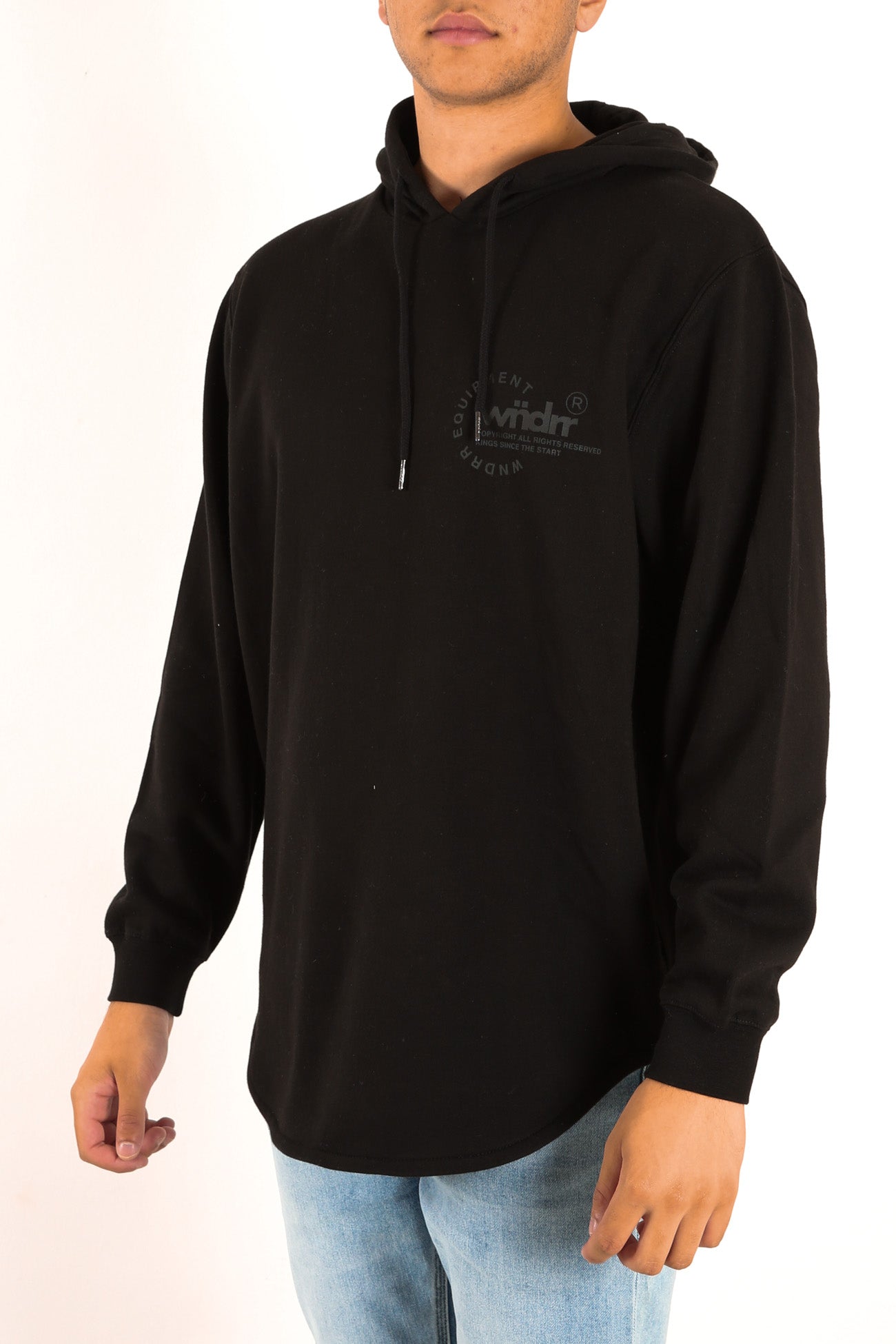 Stage Curved Hood Sweat Black