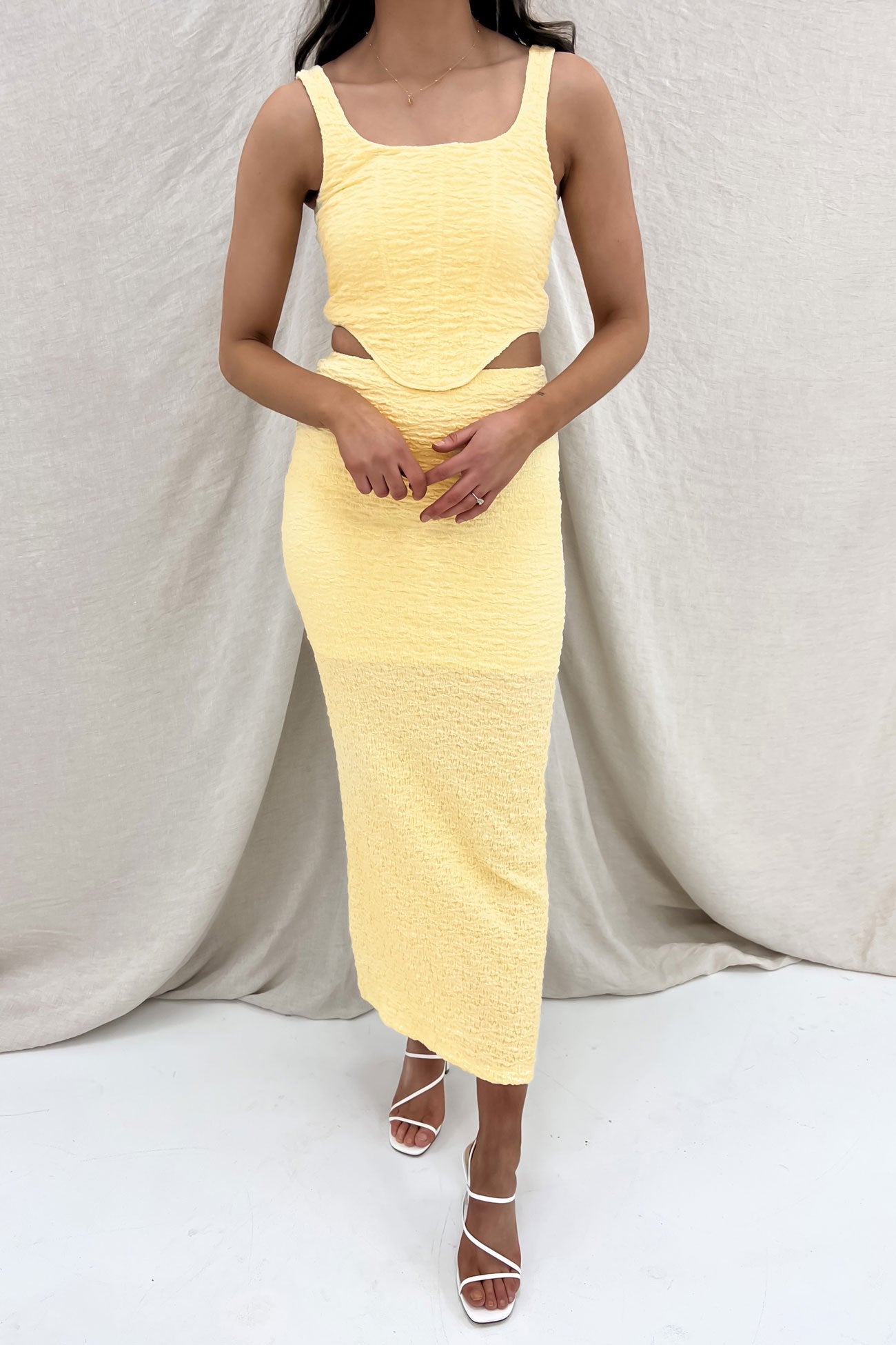 Stassie Corset Top Yellow