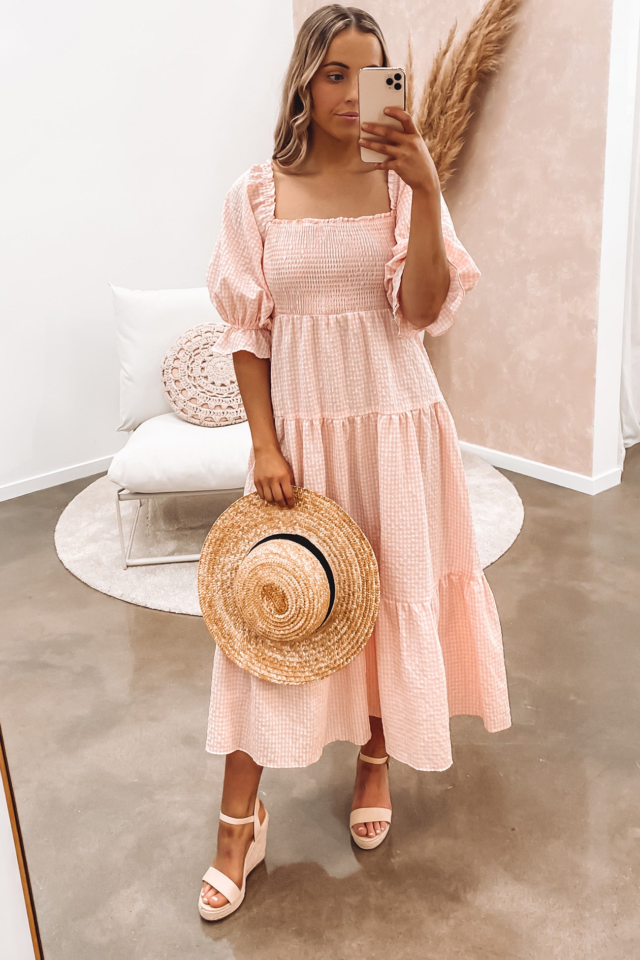 Stevie Midi Dress Pink