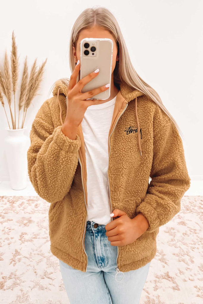 Camel zip up hoodie clearance