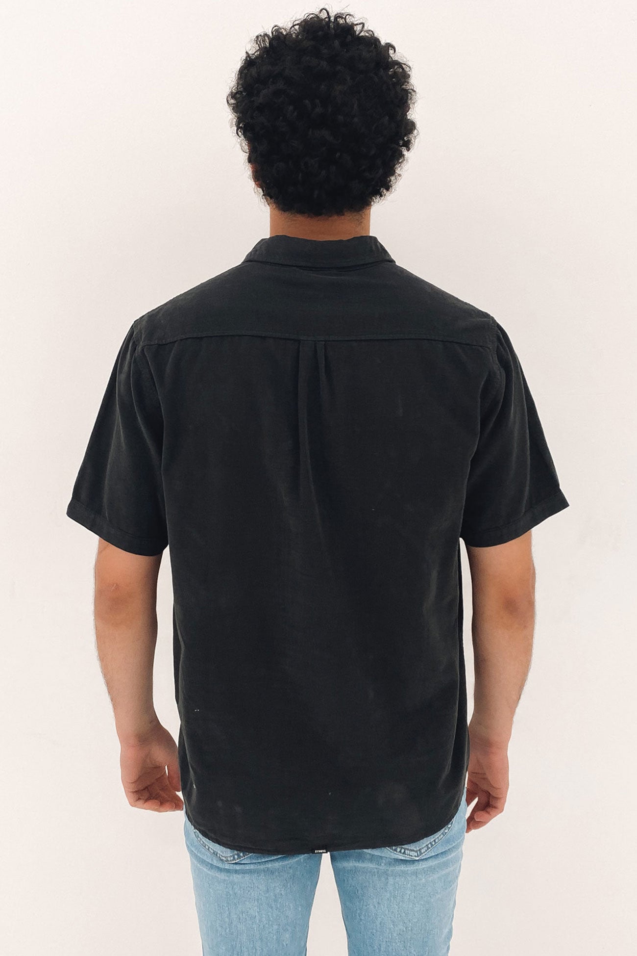 Stranded Cord Short Sleeve Shirt Dark Charcoal
