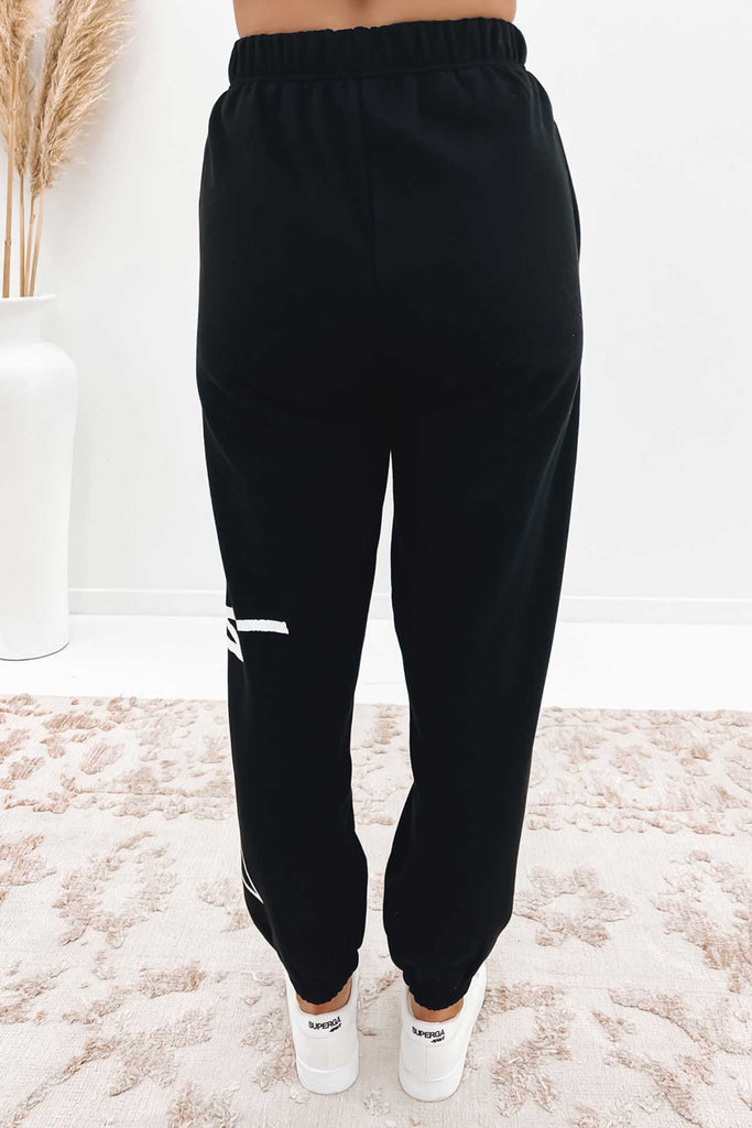 Stussy black track pants hotsell