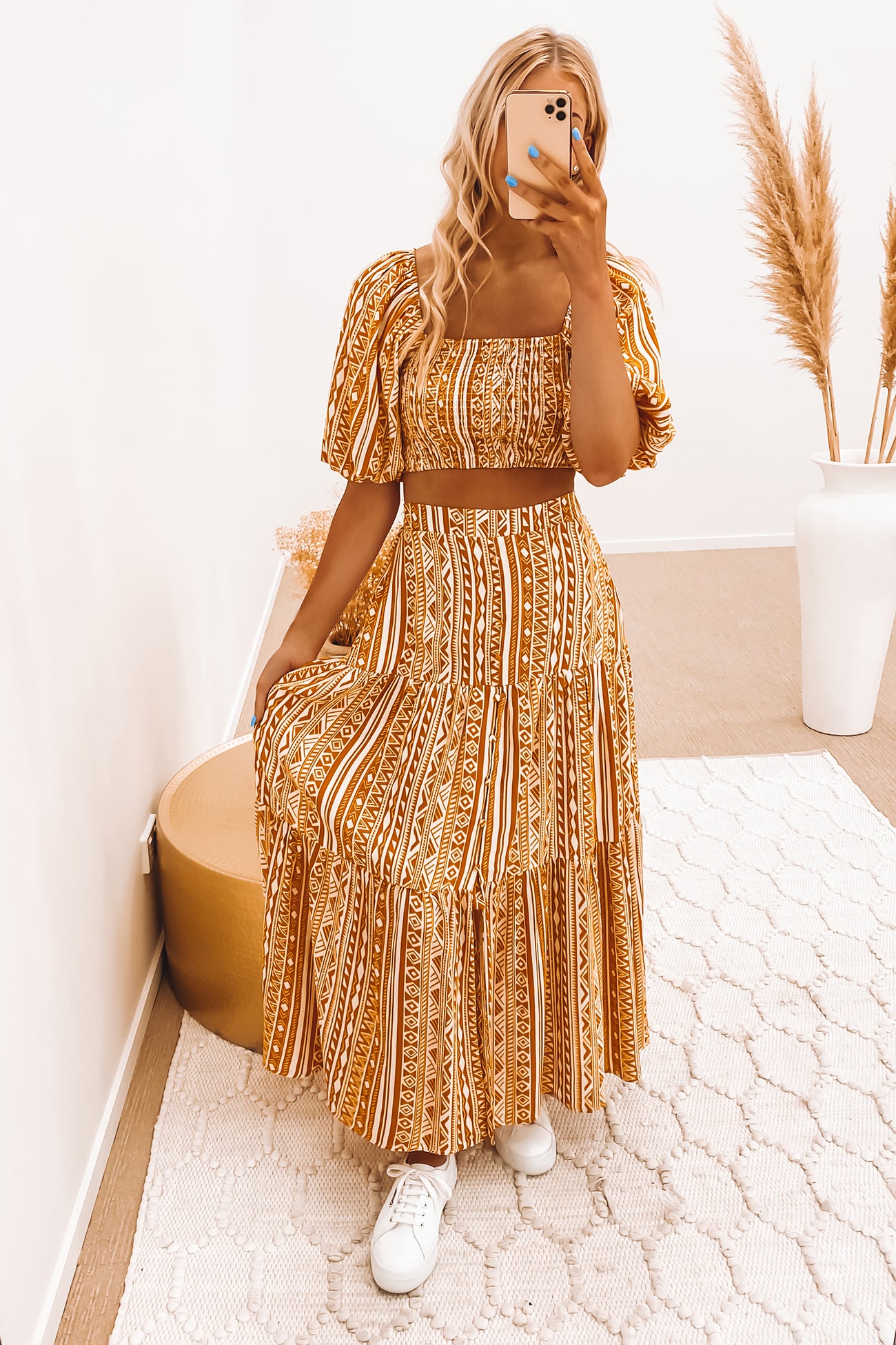 Tarhnee Maxi Skirt Orange