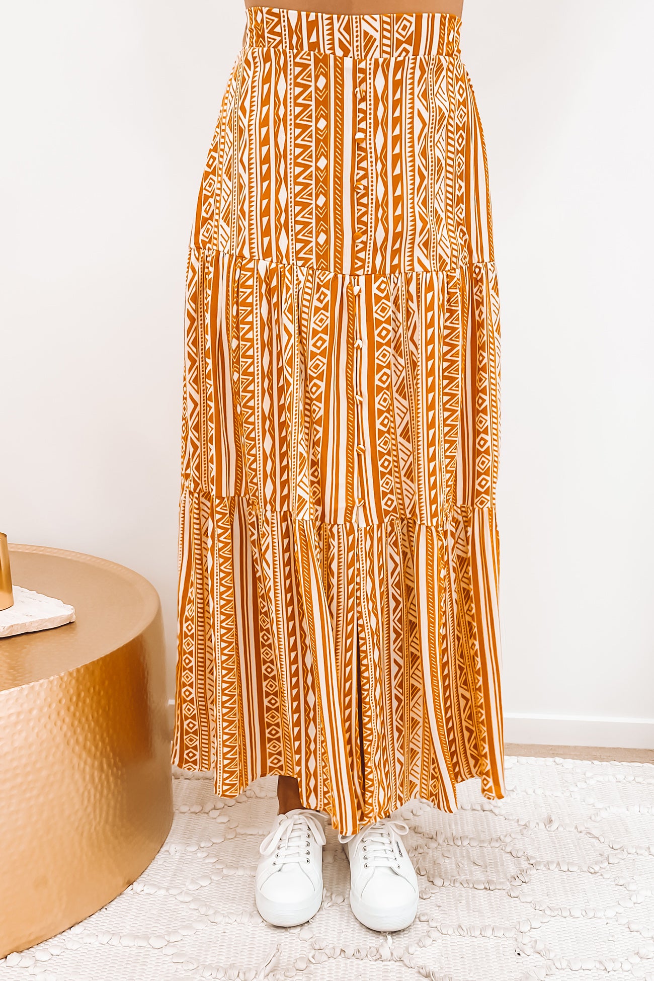 Tarhnee Maxi Skirt Orange