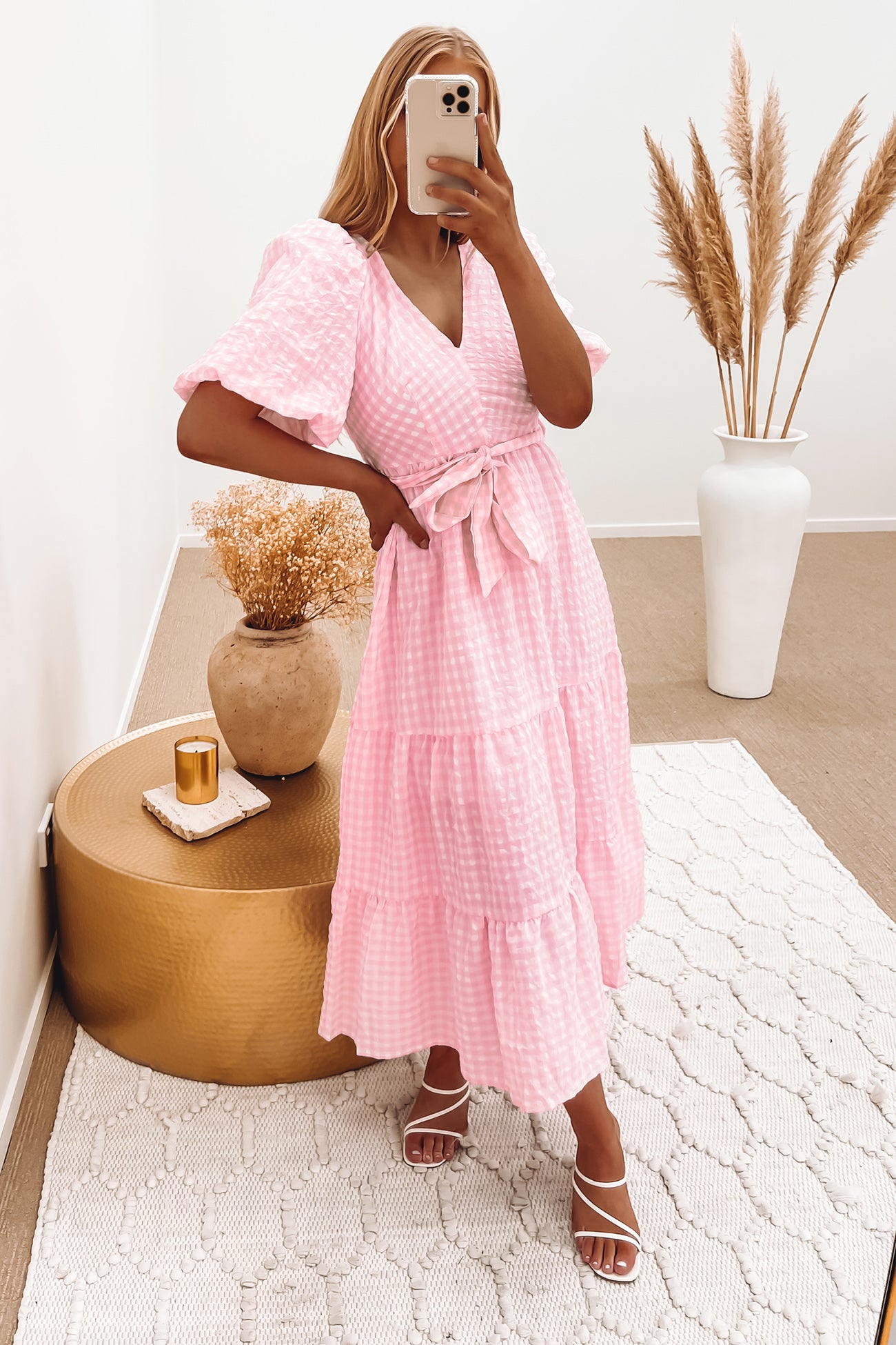 Tessa Midi Dress Pink