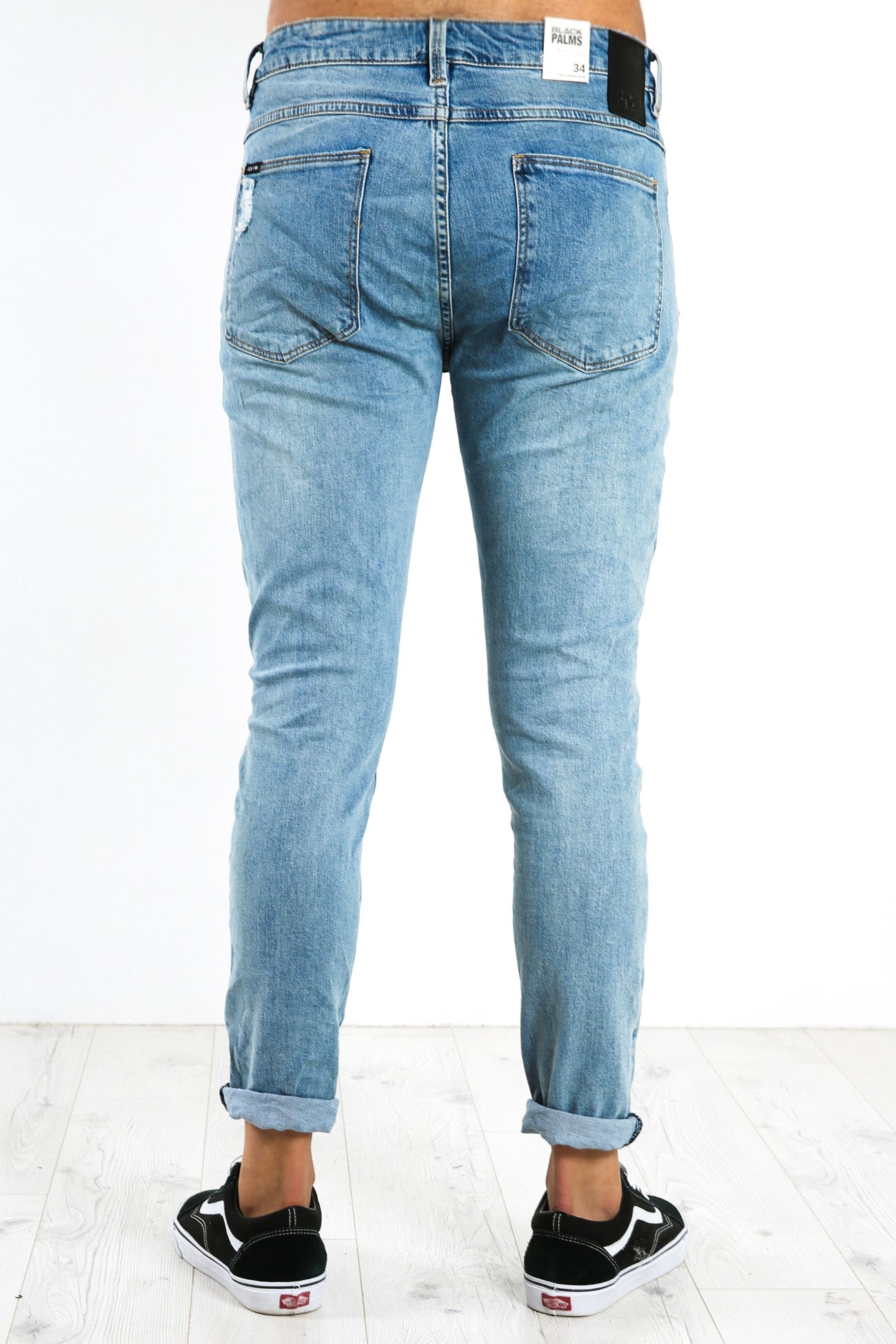 The Tapered Slim Jean Trashed Blue