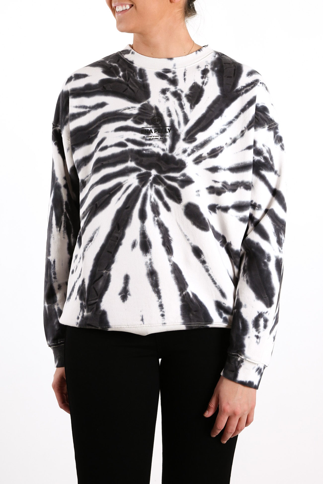 Tie Dye Boyfriend Sweater Ink