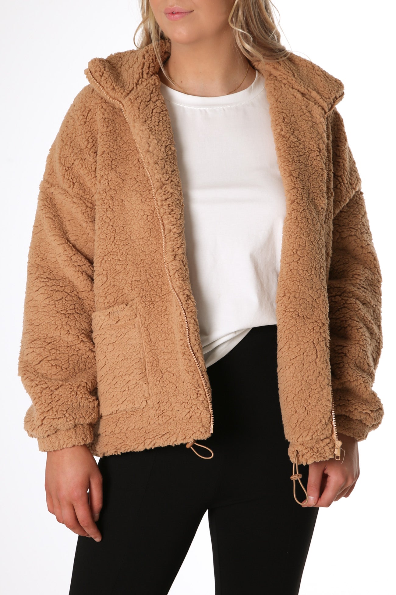 Tilda Teddy Jacket Tan