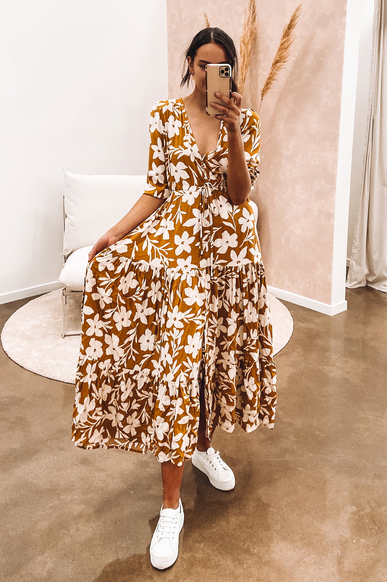 Tobias Maxi Dress Mustard