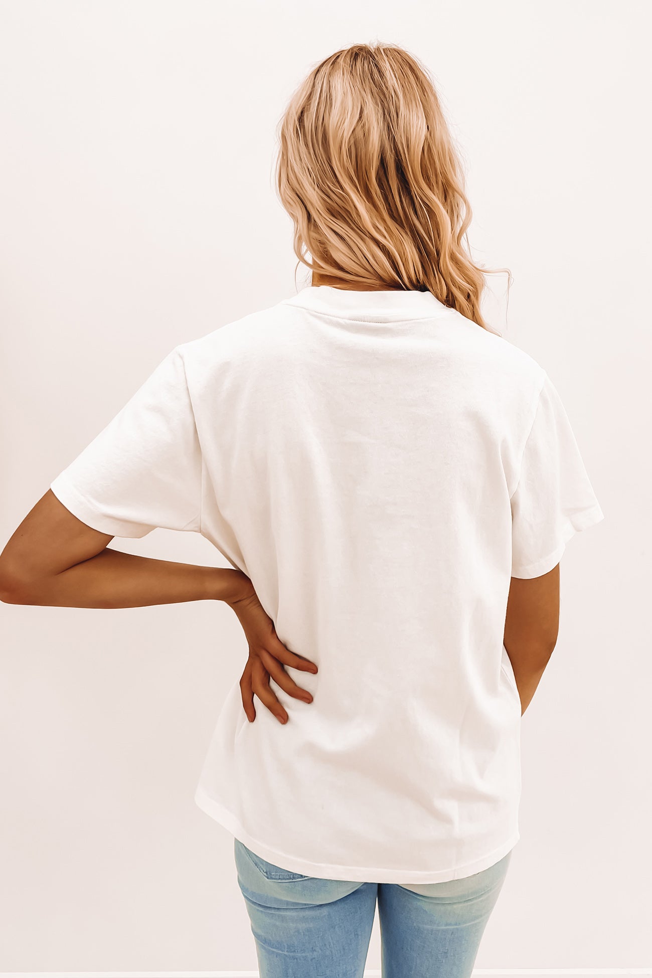 Tonal Boyfriend Tee White