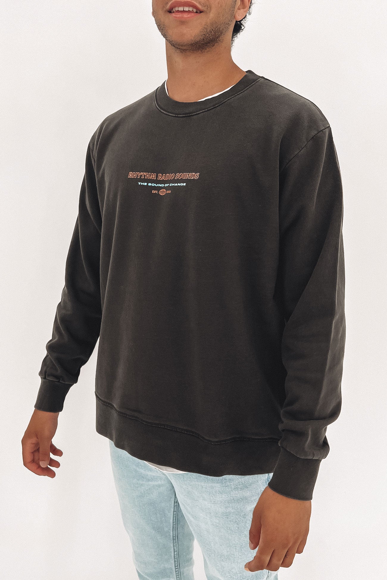 Transit Vintage Fleece Crew Vintage Black