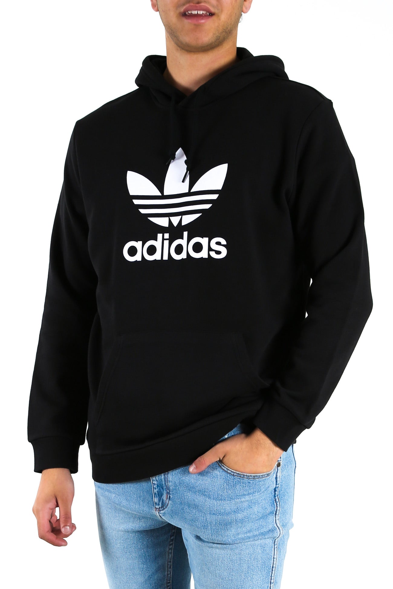 Trefoil Hoodie Black
