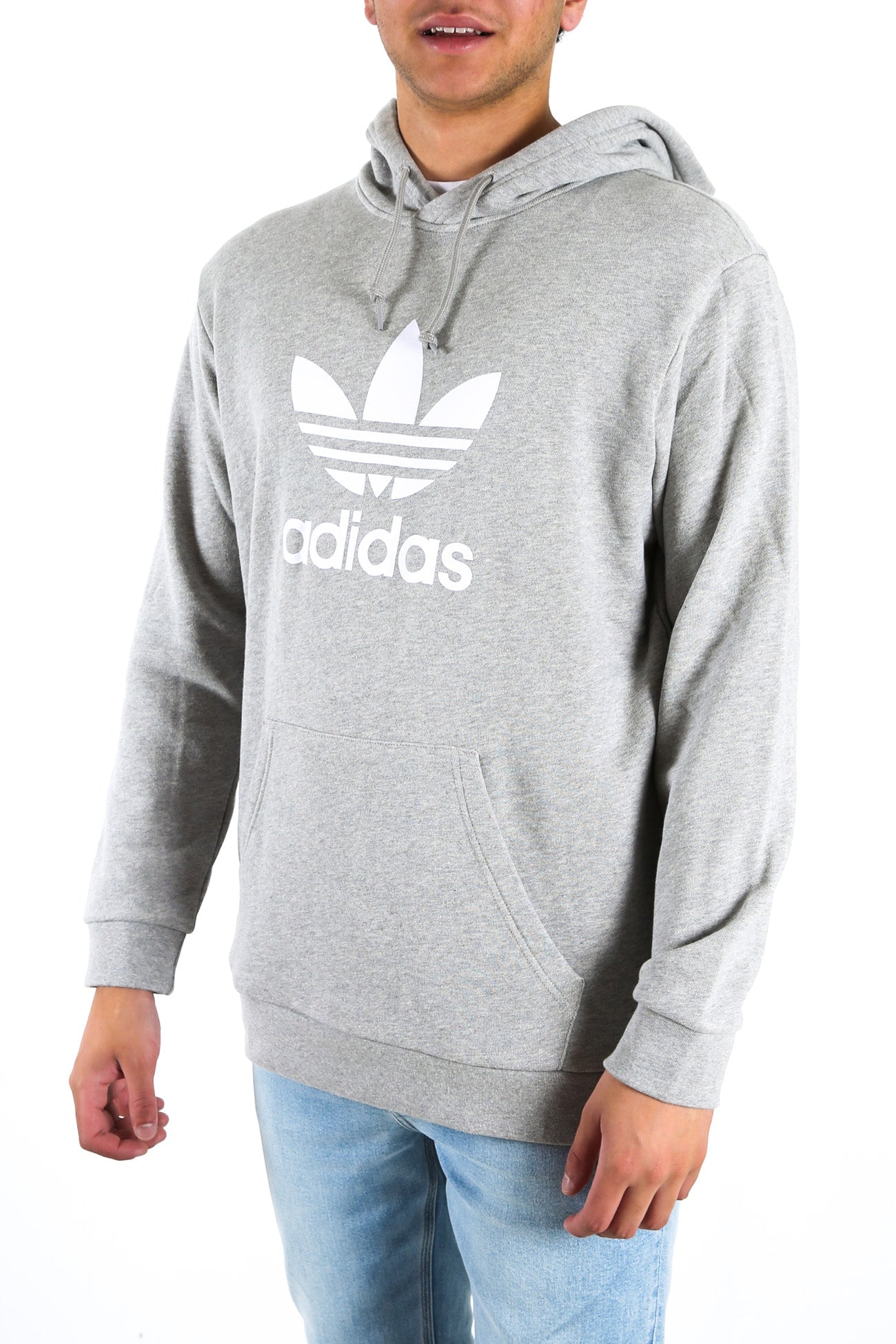Trefoil Hoodie Medium Grey Heather