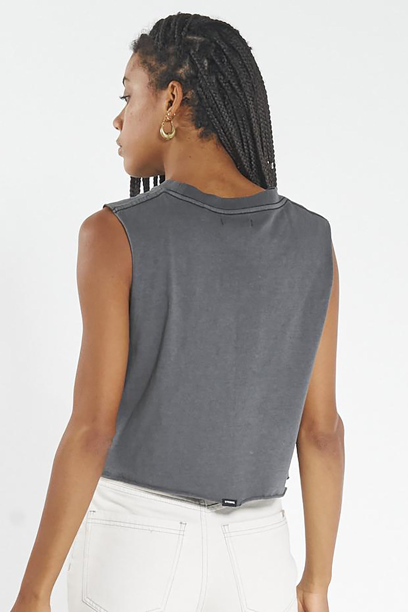 Thrills Unlimited Crop Muscle Merch Black