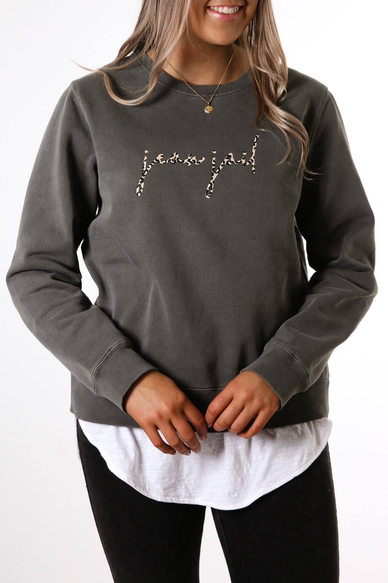 Unstoppable Crew Washed Black Leopard