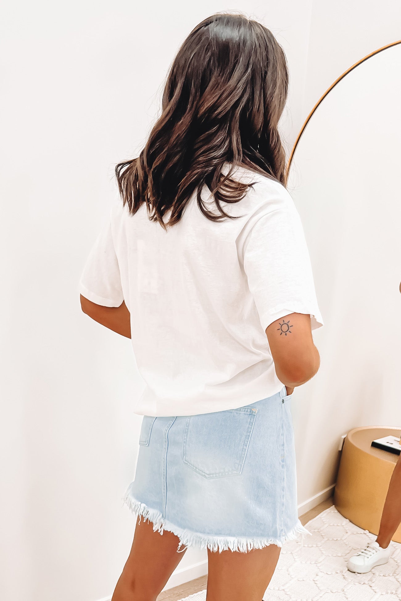 Valley Denim Skirt Light Blue