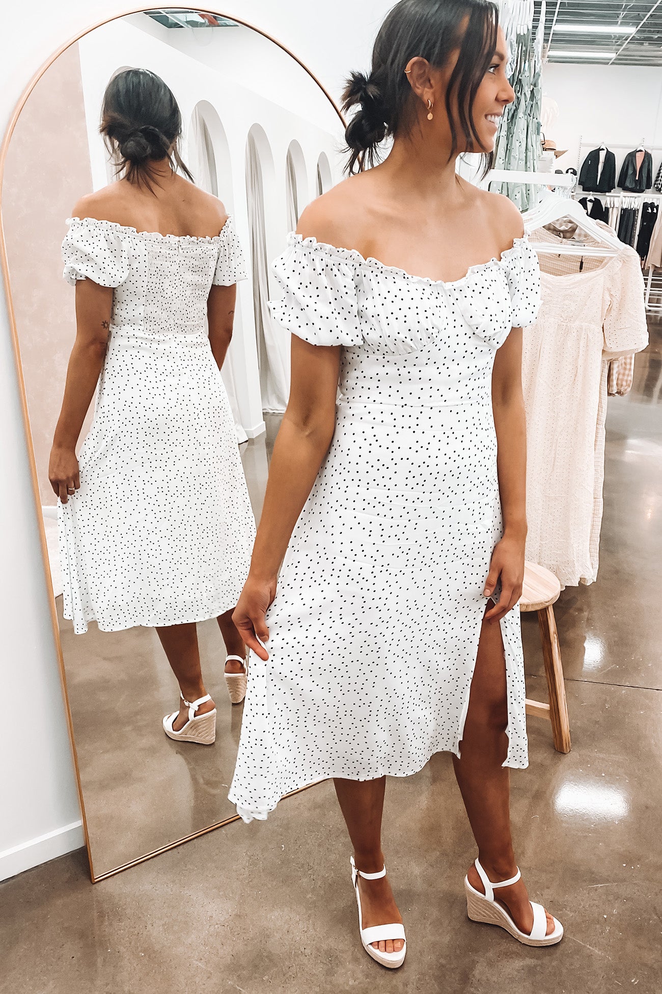 Vera Midi Dress White