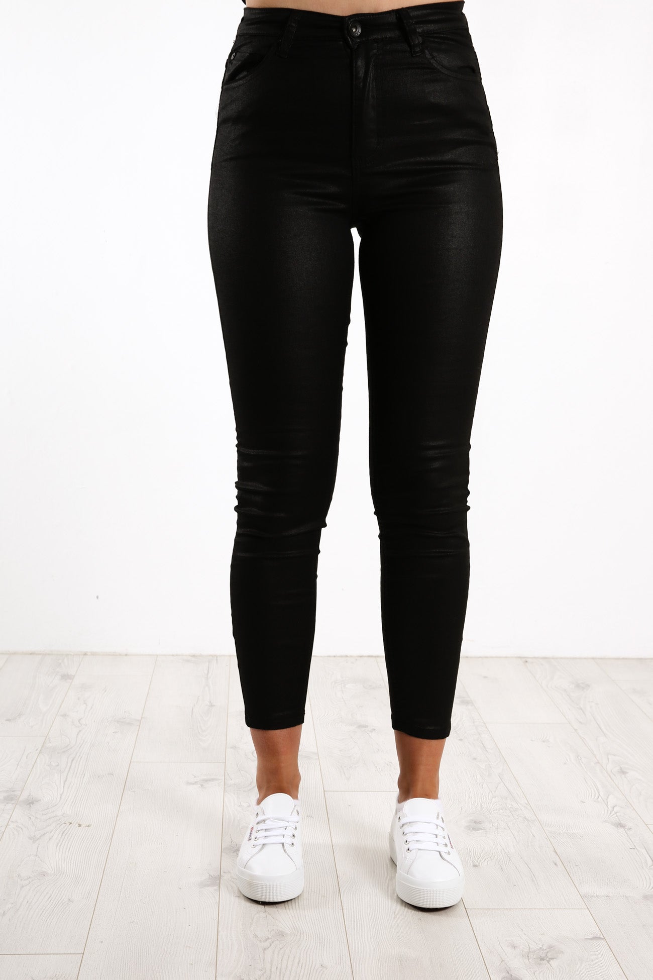 Vice High Skinny Jean Coated Black