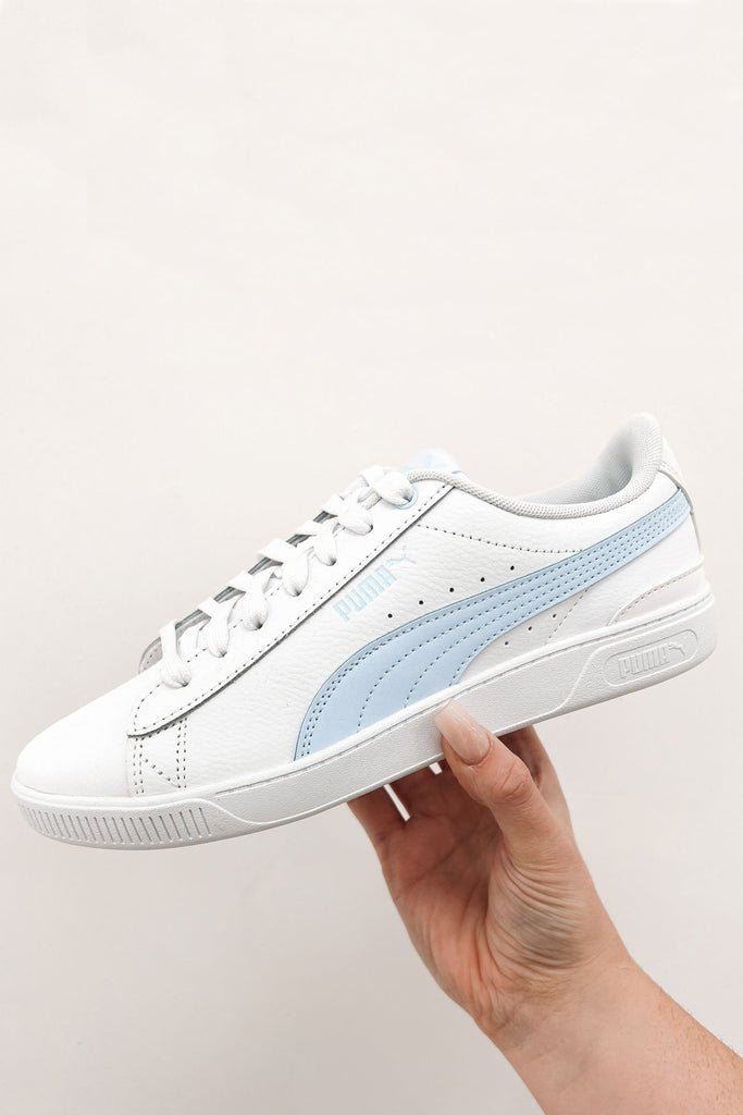 Vikky V3 Leather Sneaker Puma White Icy Blue - Jean Jail