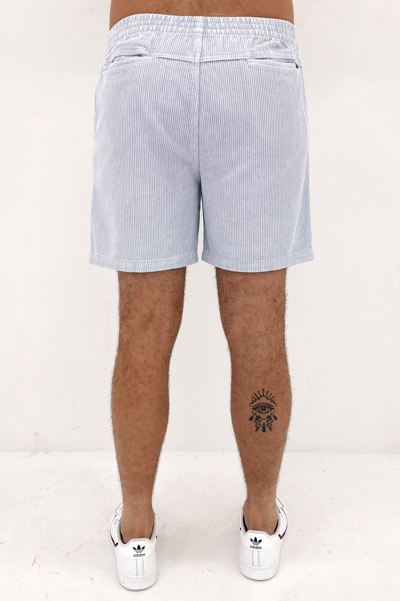 Wide Wale Cord Beachshort Silver Blue