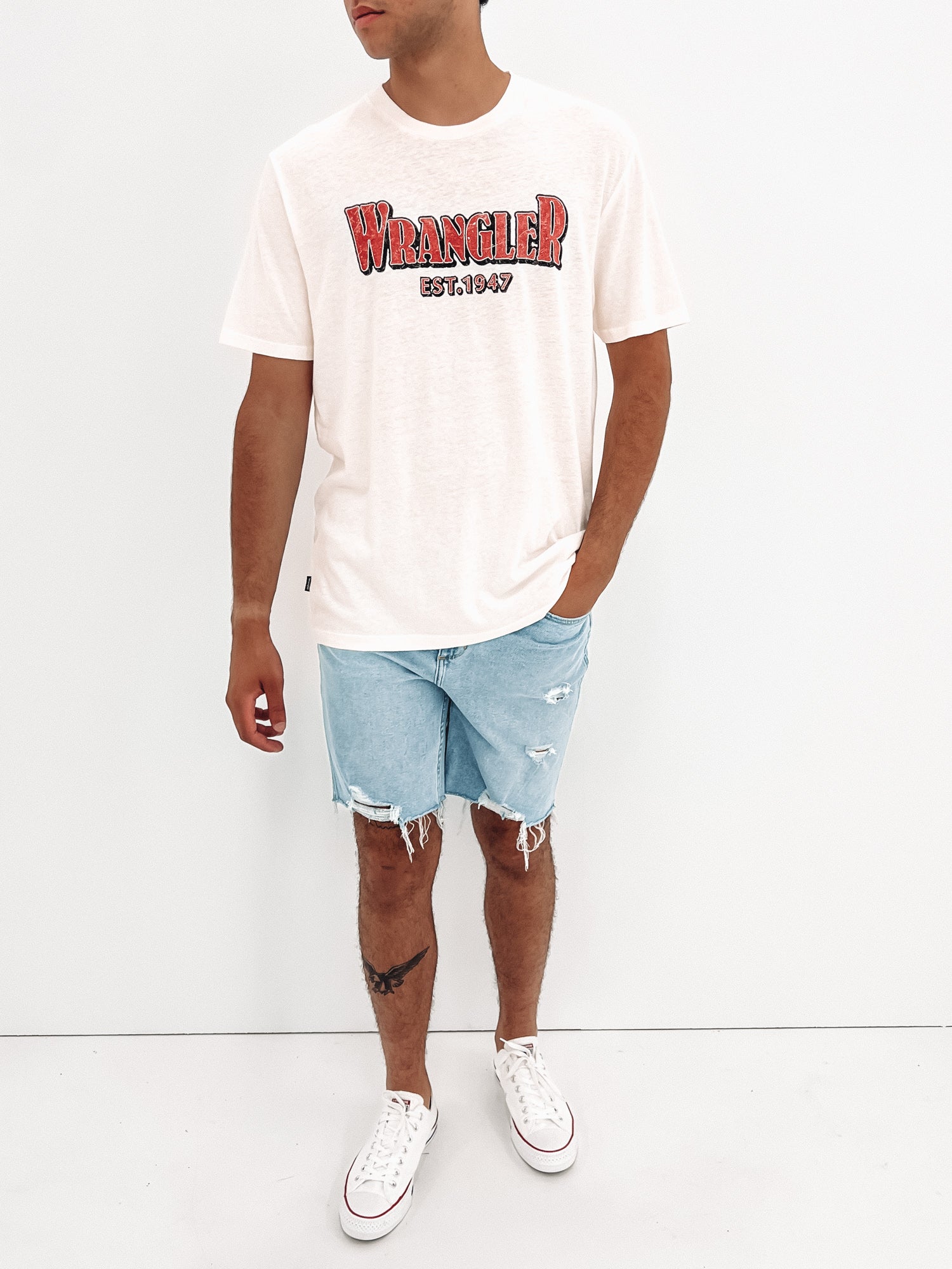Wrangler 47 Tee Vintage White