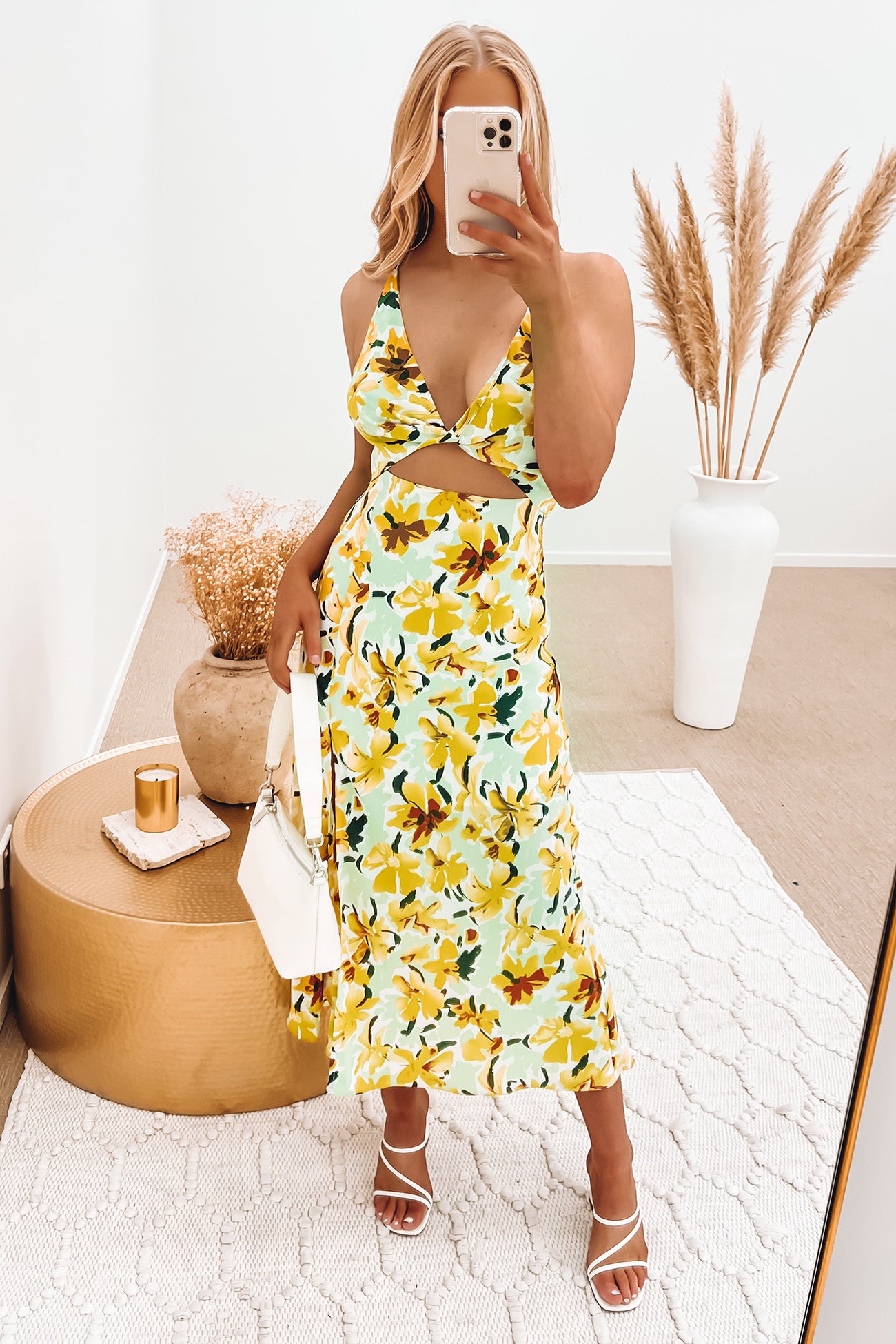 Xavier Midi Dress Green Floral