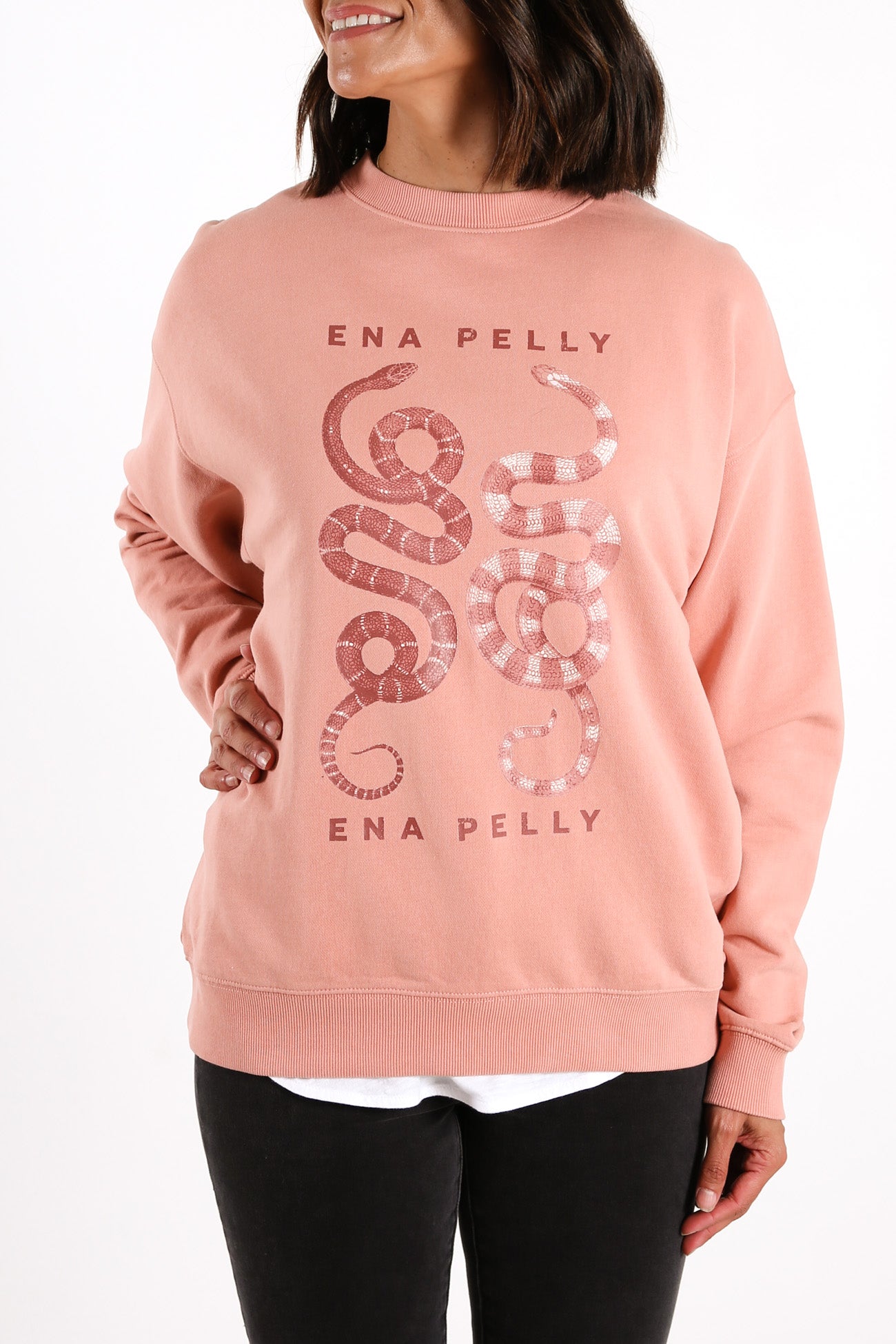 Ying Yang Sweatshirt Cameo Pink