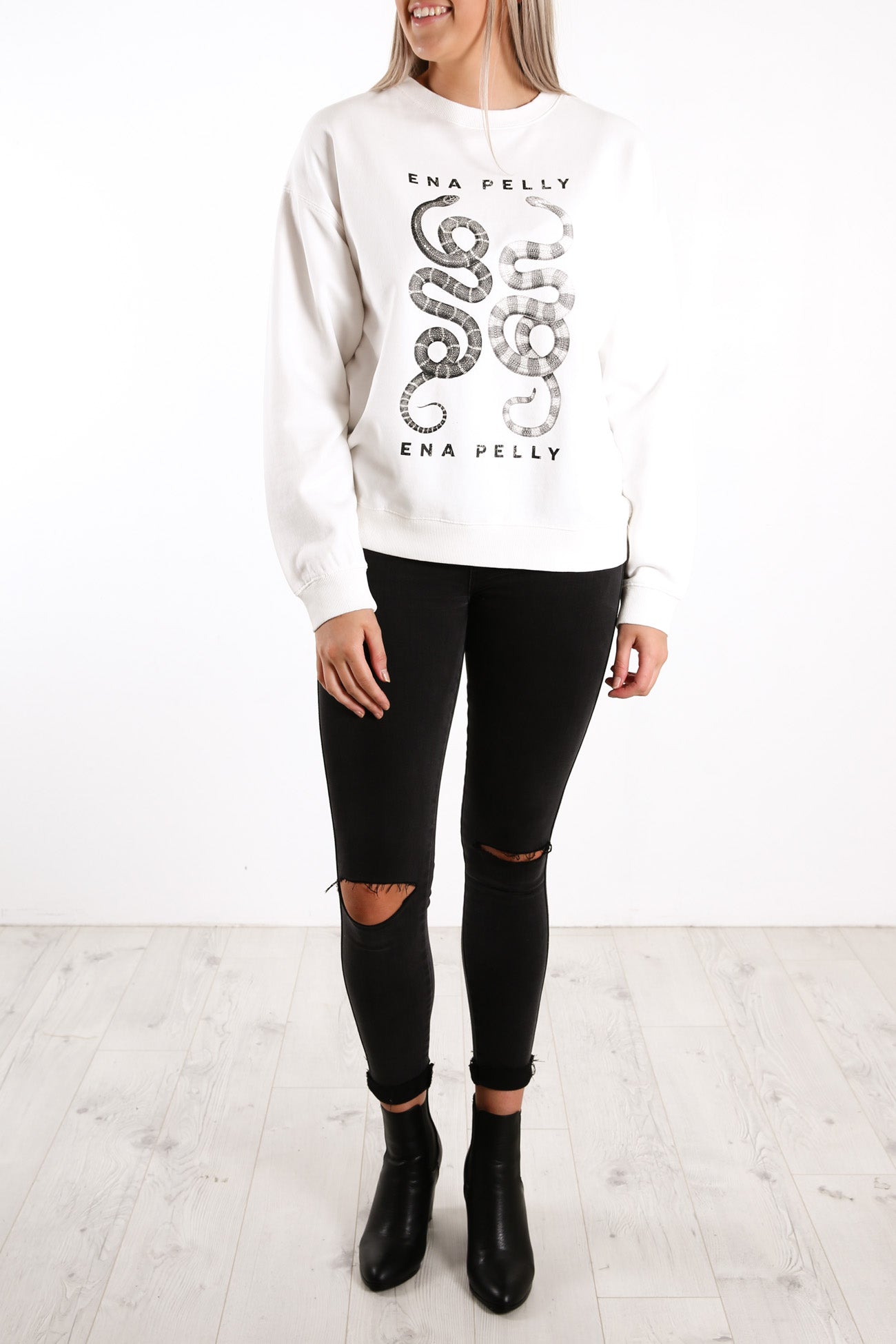 Ying Yang Sweatshirt White